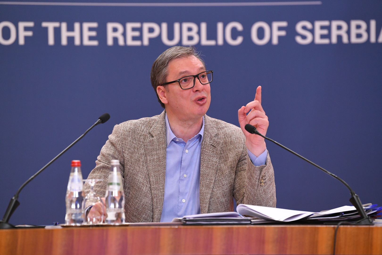 Beograd, 29.03.2024. Palata Srbija, Aleksandar Vučić obraćanje povodom političkih pitanja Foto: Amir Hamzagić/Nova.rs