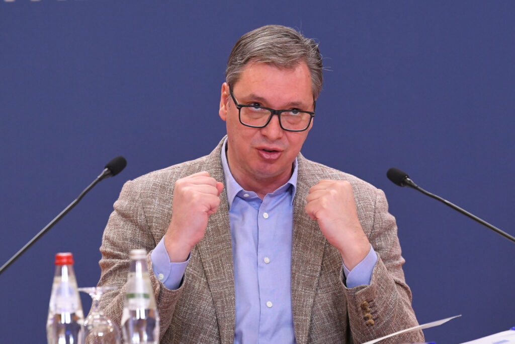 Beograd, 29.03.2024. Palata Srbija, Aleksandar Vučić obraćanje povodom političkih pitanja Foto: Amir Hamzagić/Nova.rs