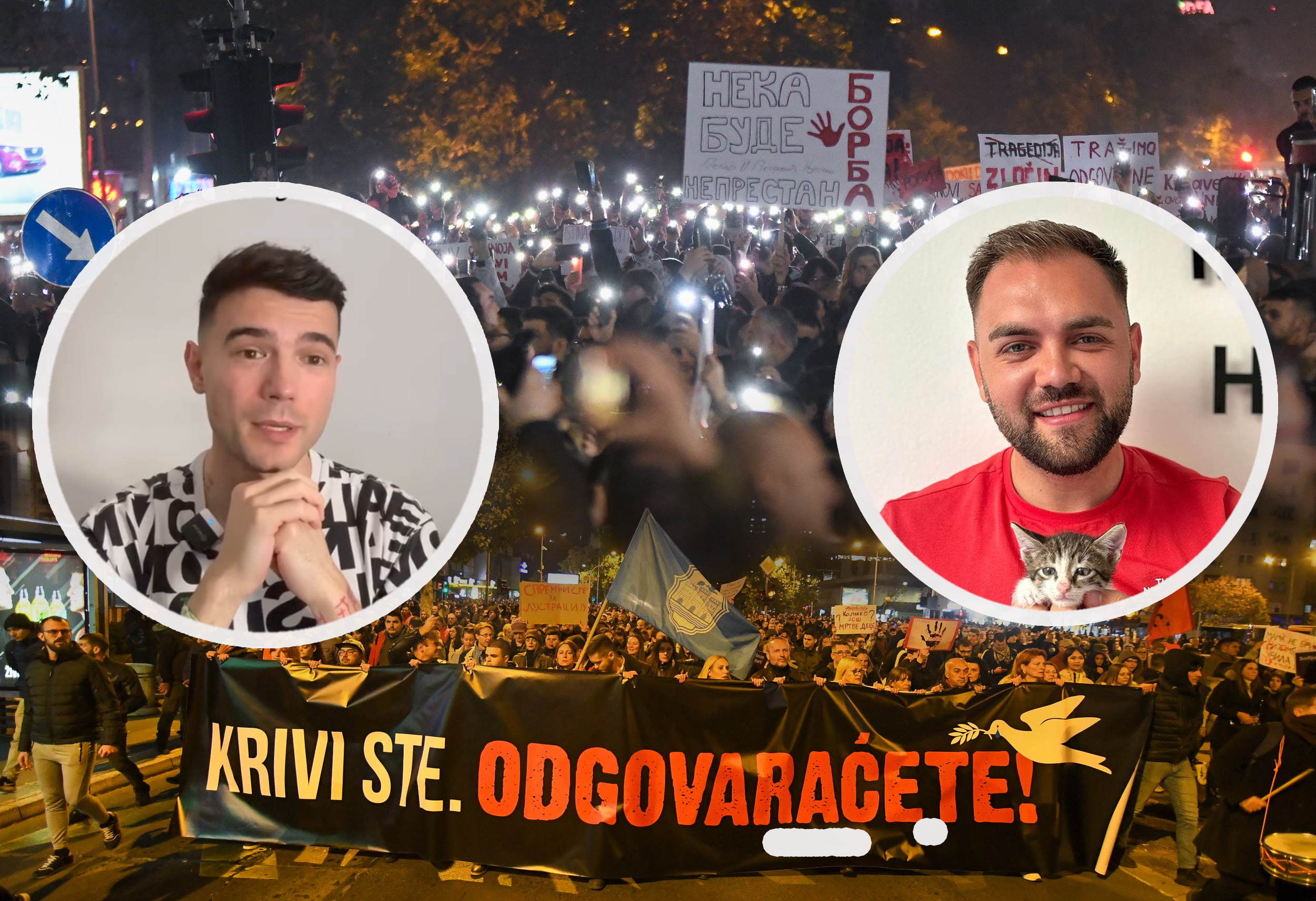 Marko Marijoković i Veseleen, oni su influenseri koji su podržali proteste u novom sadu