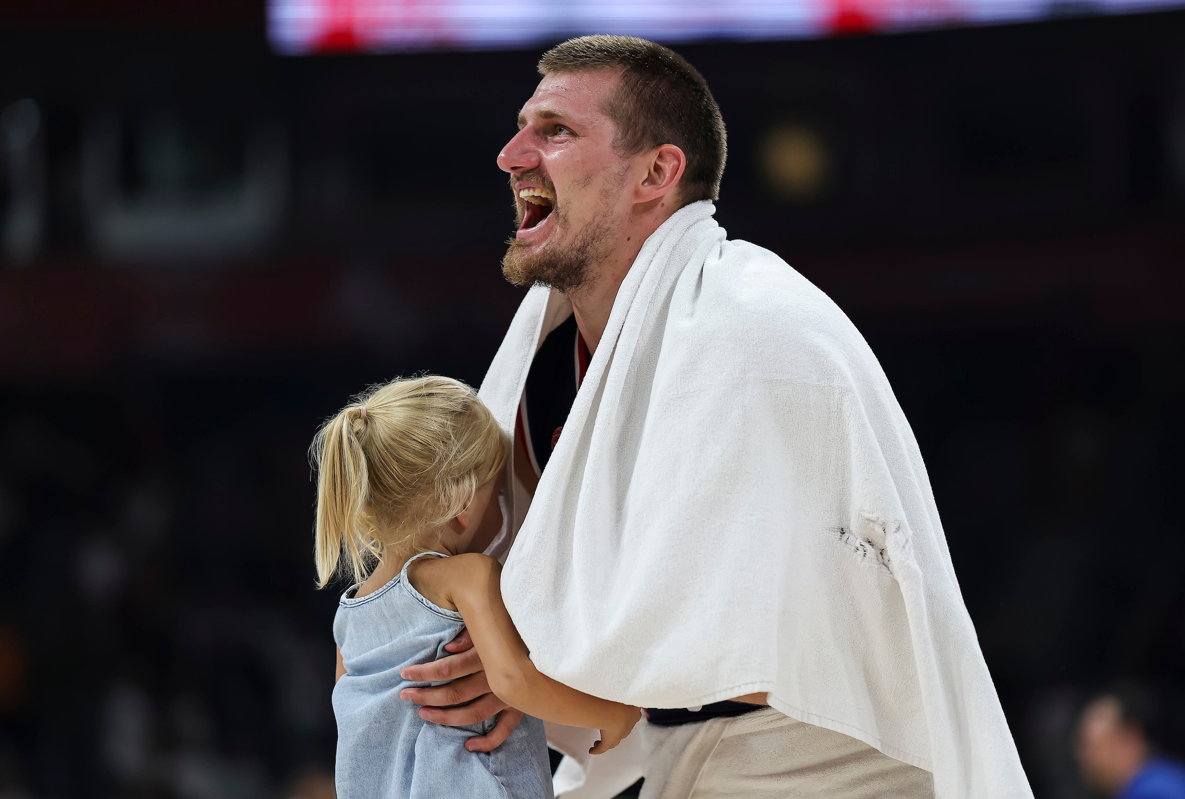 during the Friendly basketball match between  Serbia and Japan at Belgrade Arena on July 21, 2024 in Belgrade, Serbia. (Photo by Srdjan Stevanovic/Starsport.rs ©)