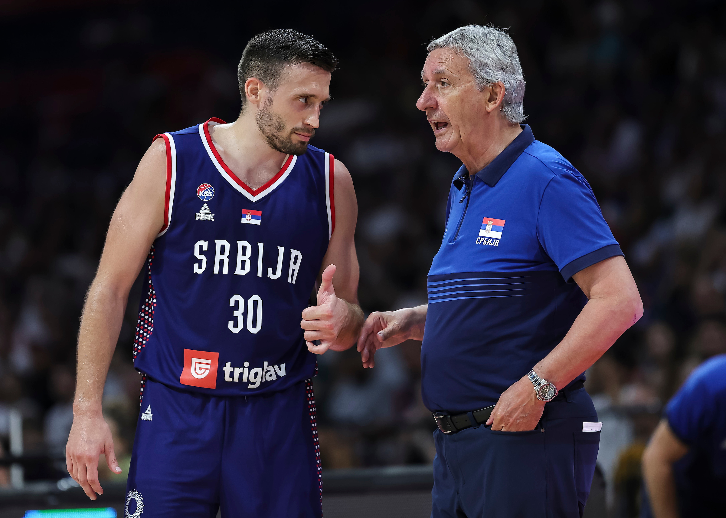 during the Friendly basketball match between  Serbia and Japan at Belgrade Arena on July 21, 2024 in Belgrade, Serbia. (Photo by Srdjan Stevanovic/Starsport.rs ©)