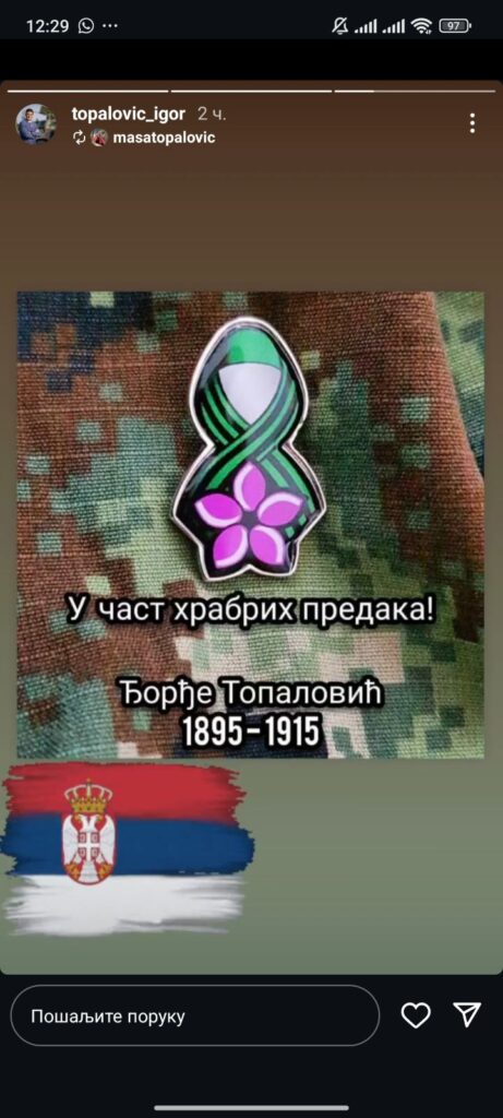 Foto: Instagram story topalovic_igor
