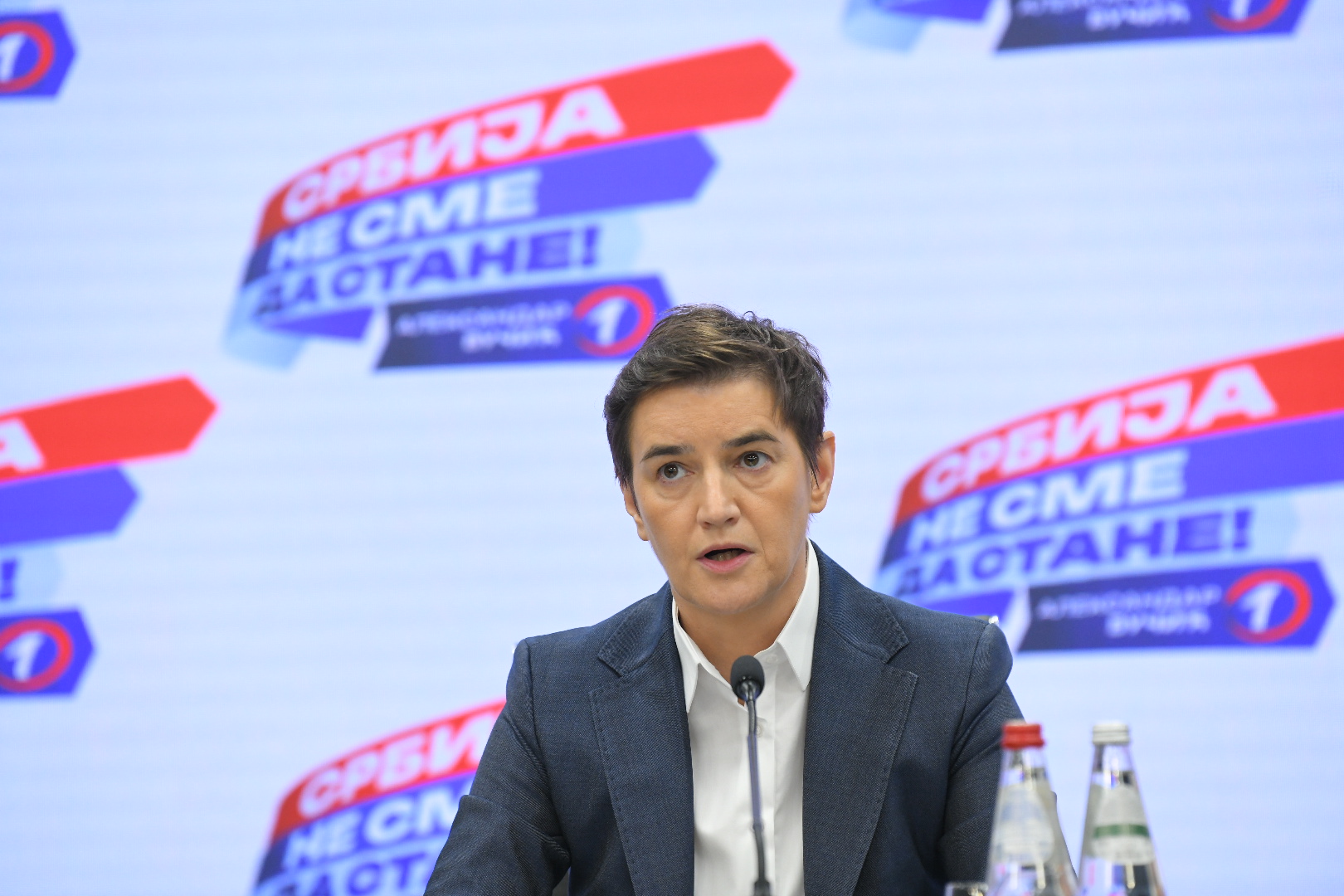 Beograd 05. april 2024. Ana Brnabić. Konferencija za novinare, kzn, kzš, clanova Srpske narpredne stranke na sednicu Predsednistva stranke, SNS, Srpska napredna stranka Foto:Amir Hamzagić/Nova.rs