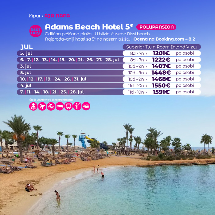 PR, Putovanja, Wayout, Leto 2024, Letovanje, Kipar, Hoteli Kipar