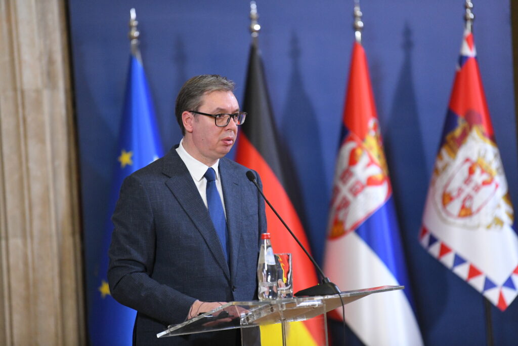 beograd 07.02.2024 aleksandar vucic sa nemackim ministrom odbrane redsednik Republike Srbije Aleksandar Vučić sastao se sa ministrom odbrane Savezne Republike Nemačke Borisom Pistorijusom.
