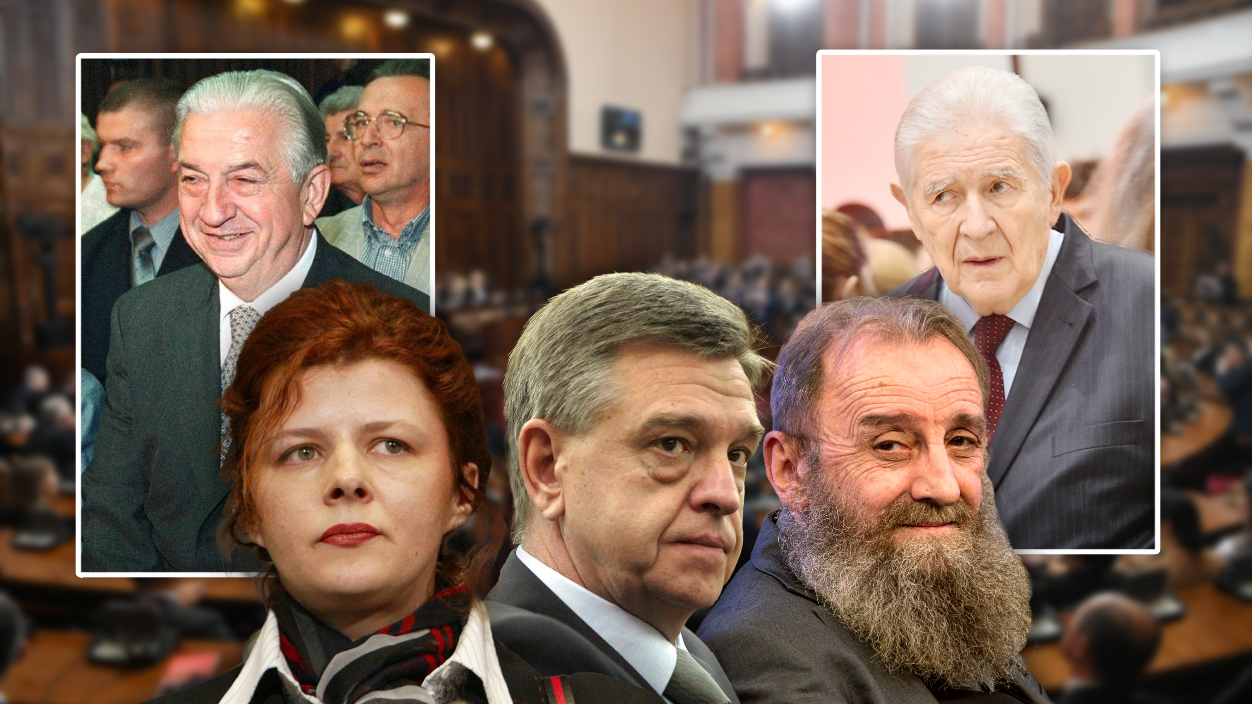 Dragan Tomić, Nataša Mićić, Dragan Maršićanin
Predrag Marković, Slobodan Unković, Skupština