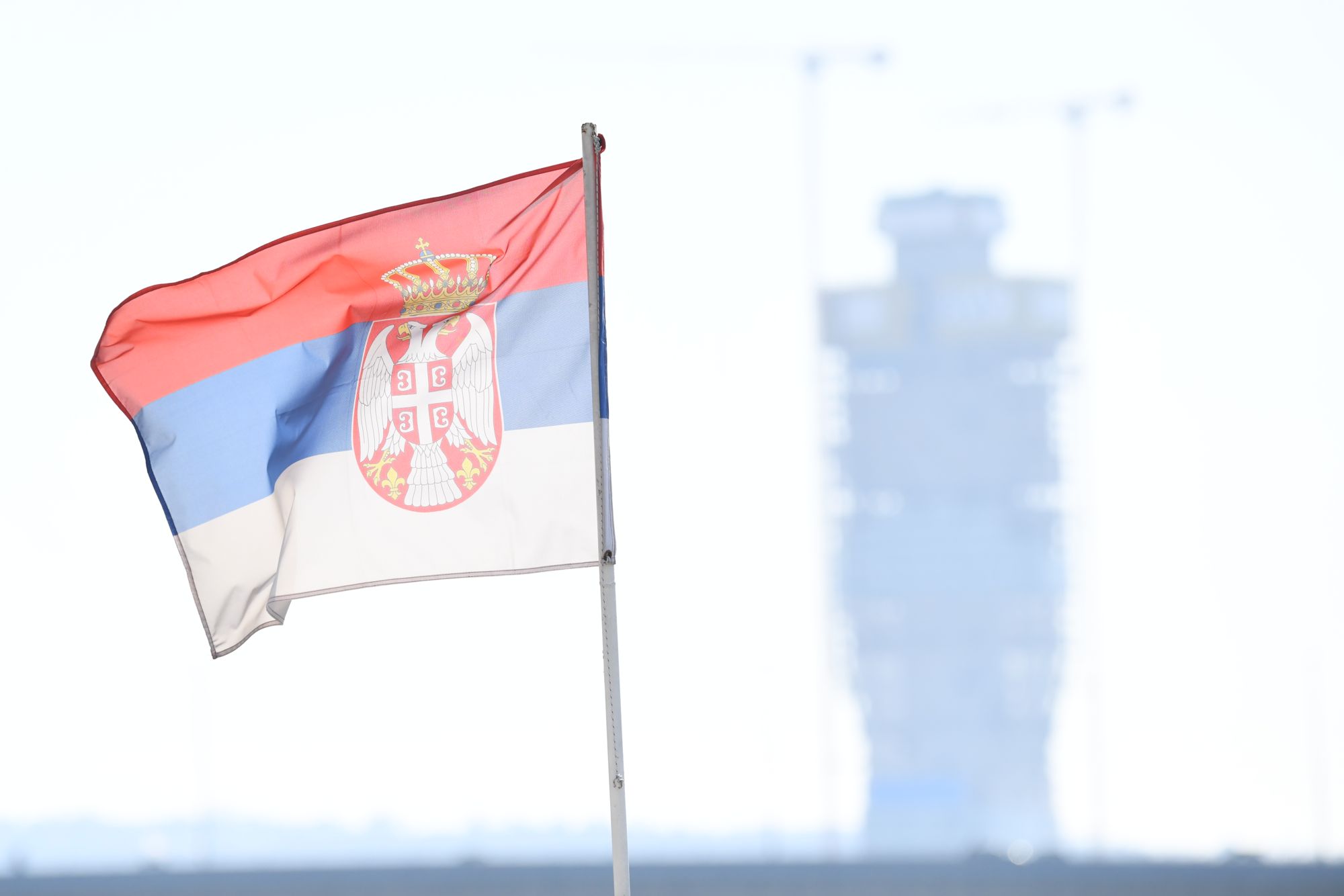 Beograd 08. mart 2021. Lepo vreme zastava Srbije Foto:Goran Srdanov