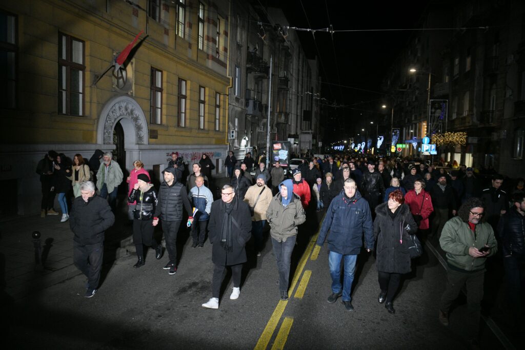 Beograd, 26.01.2024. Protest opozicije, Srbija protiv nasilja, zbog izborne krađe na decembarskim izborima, šetnja Foto: Filip Krainčanić/Nova.rs
