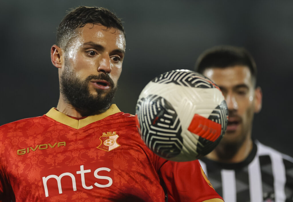 during the Mozzart Super Liga 2024/2025 match between Partizan and Napredak Krusevac at stadium FK Partizan (JNA) on November 24, 2024 in Belgrade, Serbia. (Photo by Srdjan Stevanovic/Starsport.rs ©)
