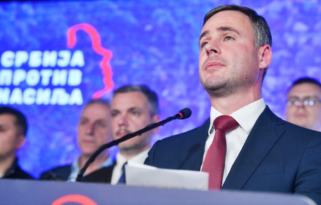 Beograd 17.12.2023. Izborni štab Srbija protiv nasilja. IZBORI 2023. Foto: Vesna Lalić/Nova.rs,