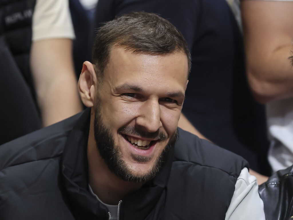 Uros Plavsic during the Aba League Season 2023-2024 Final Game 2 match between Crvena Zvezda and Partizan at Aleksandar Nikolic hall on May 15, 2024 in Belgrade, Serbia. (Photo by Pedja Milosavljevic/Starsport.rs ©)