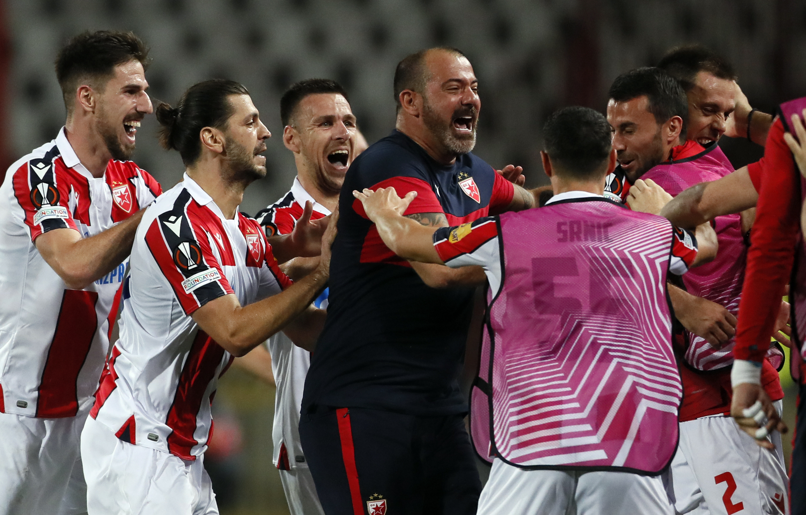 Milan Rodic Dejan Stankovic UEFA Europa League football match between Crvena Zvezda and Braga 16.9.2021. Belgrade Serbia  foto: Pedja Milosavljevic/STARSPORT