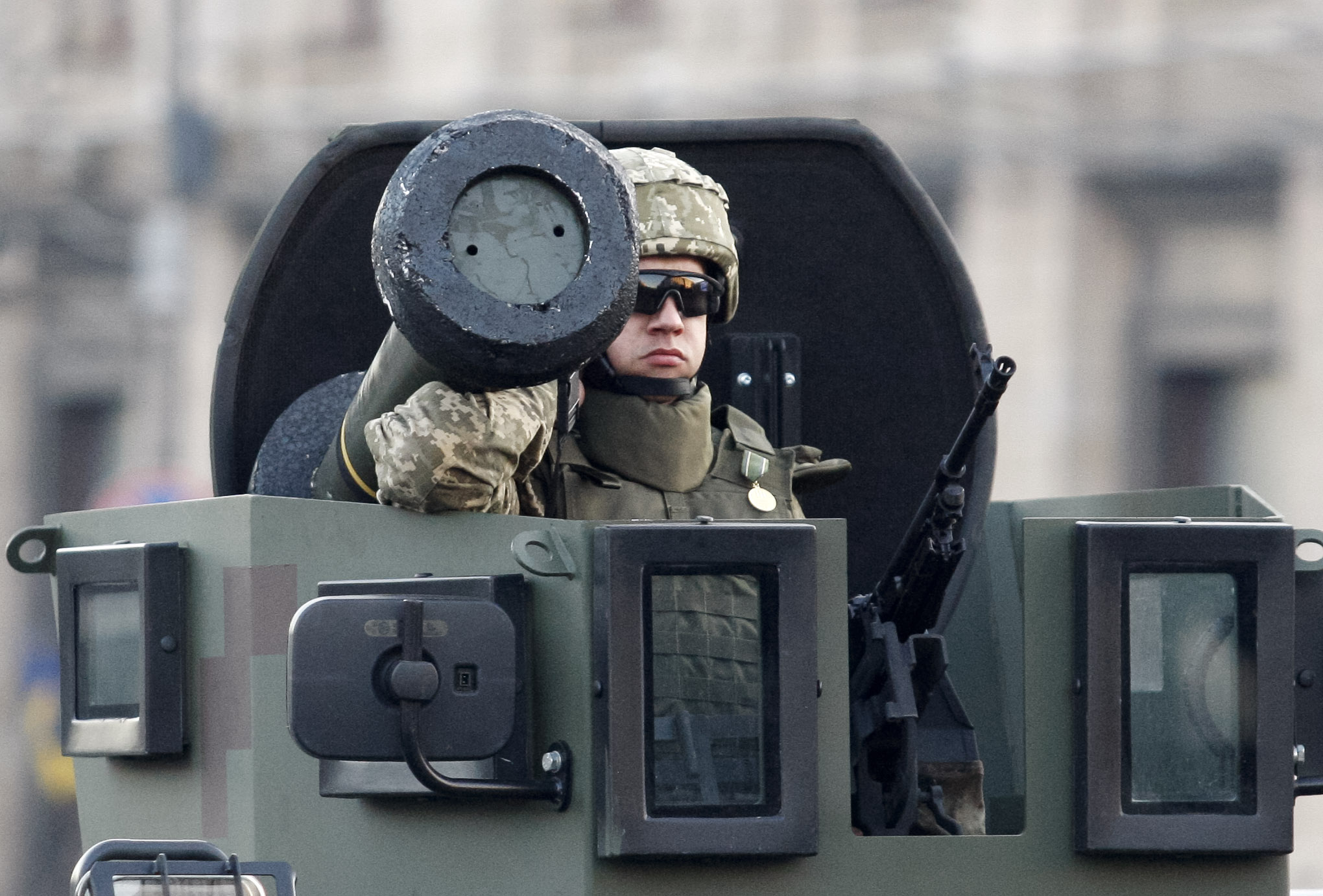 Military parade dress rehearsal in Kiev
