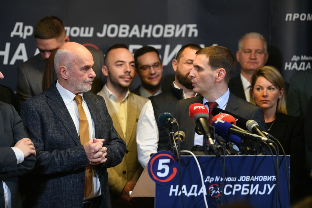 Beograd 17.12.2023. Izborni štab Nada Miloš Jovanović  Obraćanje, Izbori 2023, KZN