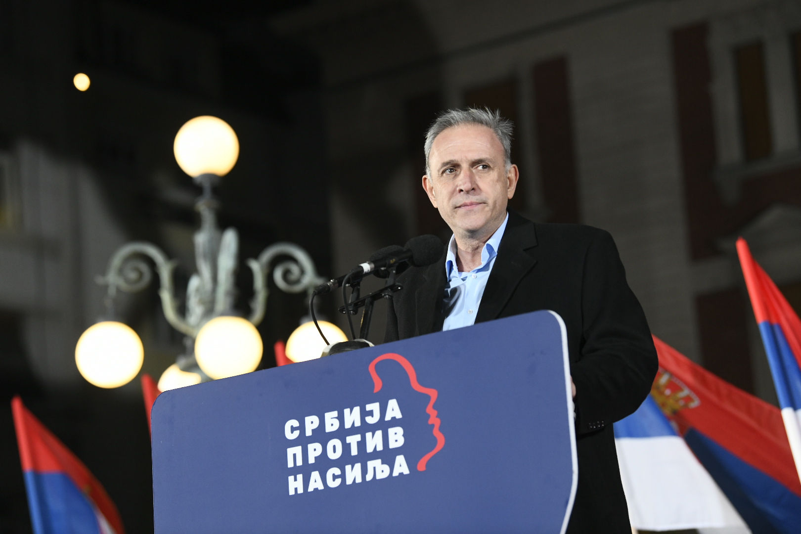 Beograd 12.12.2023.  Zdravko Ponoš. Srbija protiv nasilaj, završna konvencija, završni miting, predizborni miting Foto: Amir Hamzagić/Nova.rs