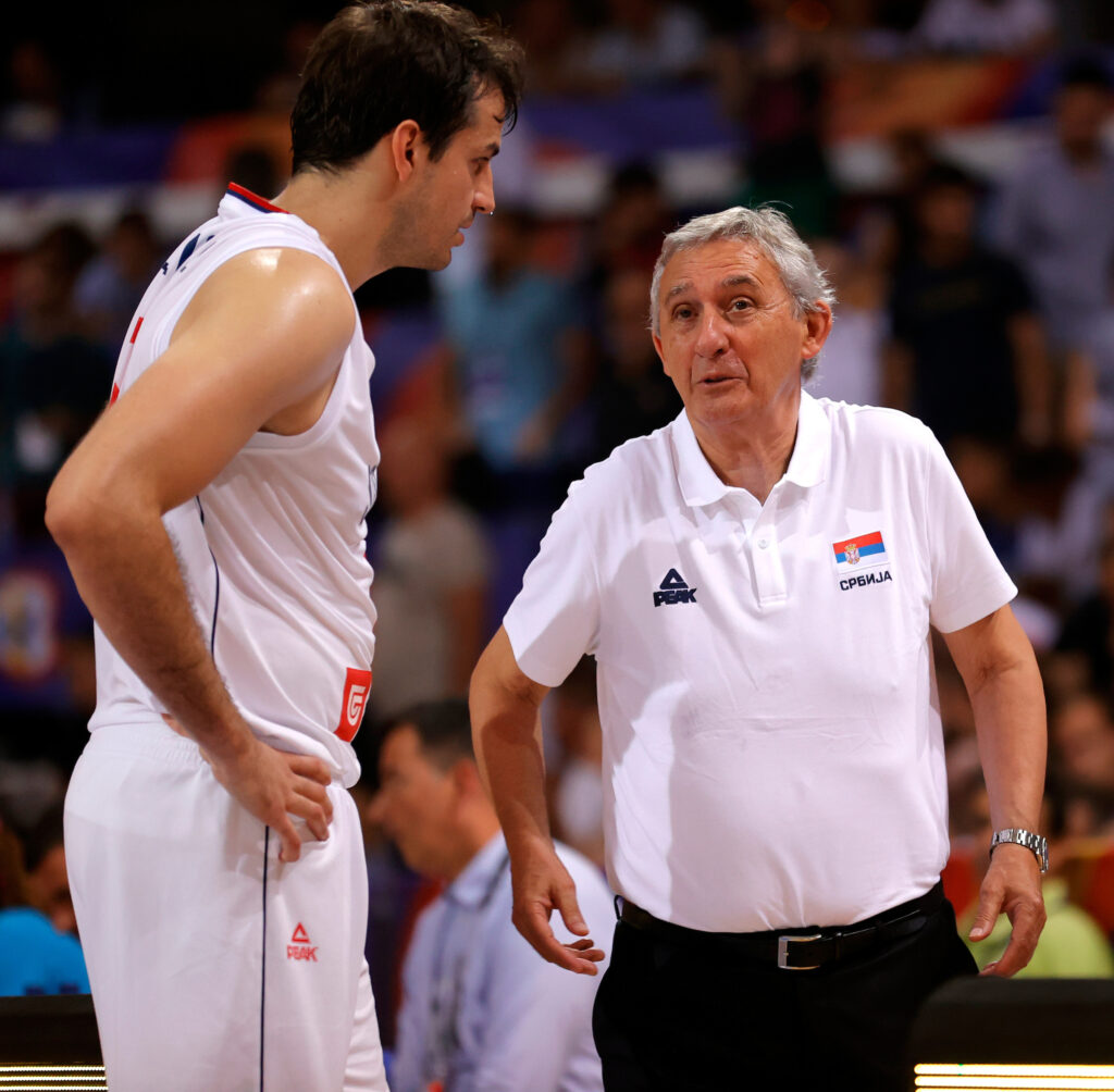 Svetislav Pesic Nemanja Bjelica Srbija - Belgija Nis, Srbija 3.7.2022.   photo: Pedja Milosavljevic/STARSPORT