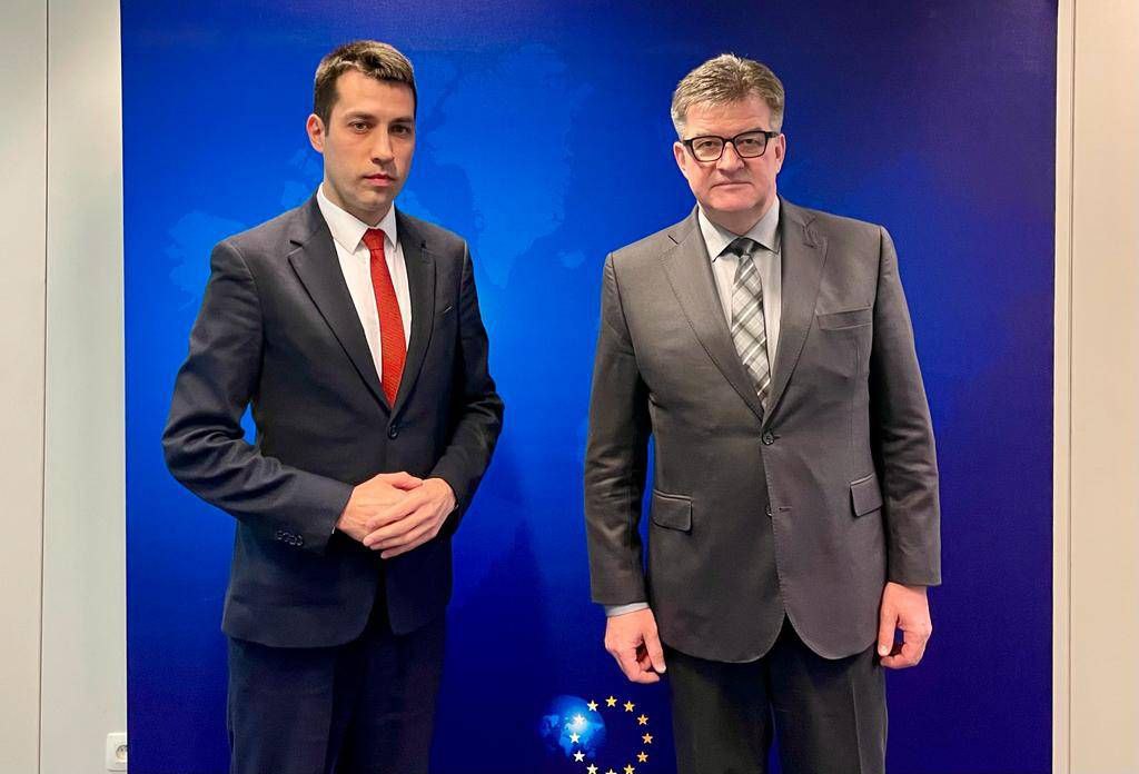 Dobrica Veselinović i Miroslav Lajčak, Brisel, Evropska komisija