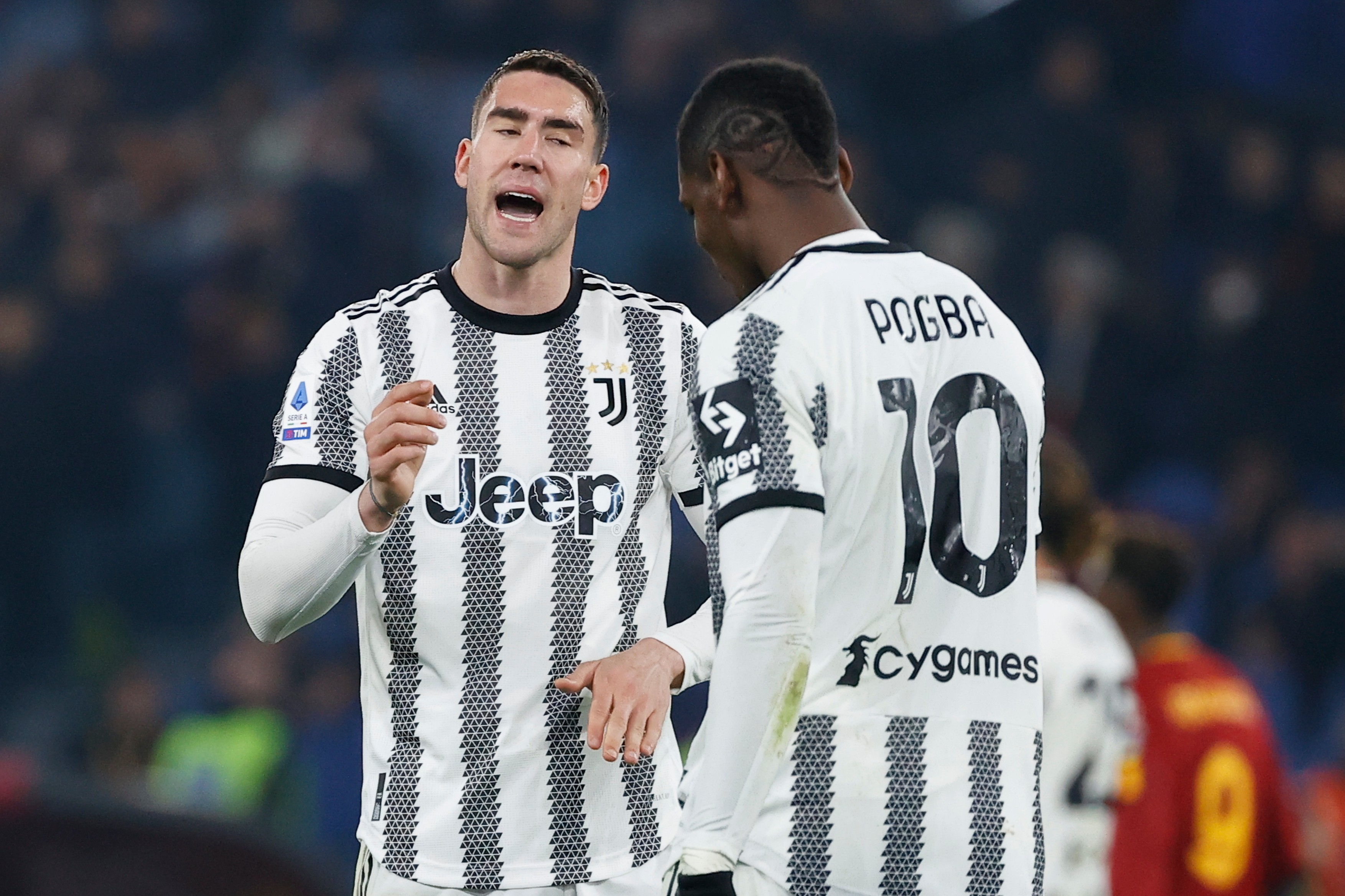 italian soccer Serie A match - AS Roma vs Juventus FC