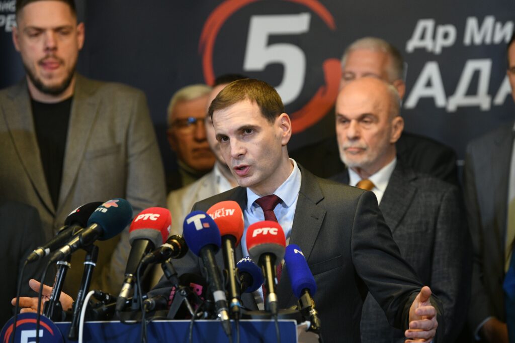 Beograd 17. decembar 2023. Izborna noć, parlamentarni i lokalni Izbori 2023 u Srbiji Izborni stab koalicija Nada Foto:Filip Krainčanić/Nova.rs