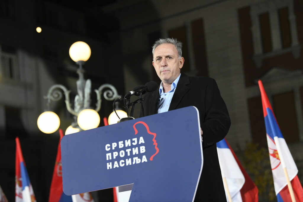 Beograd 12.12.2023.  Zdravko Ponoš. Srbija protiv nasilaj, završna konvencija, završni miting, predizborni miting Foto: Amir Hamzagić/Nova.rs