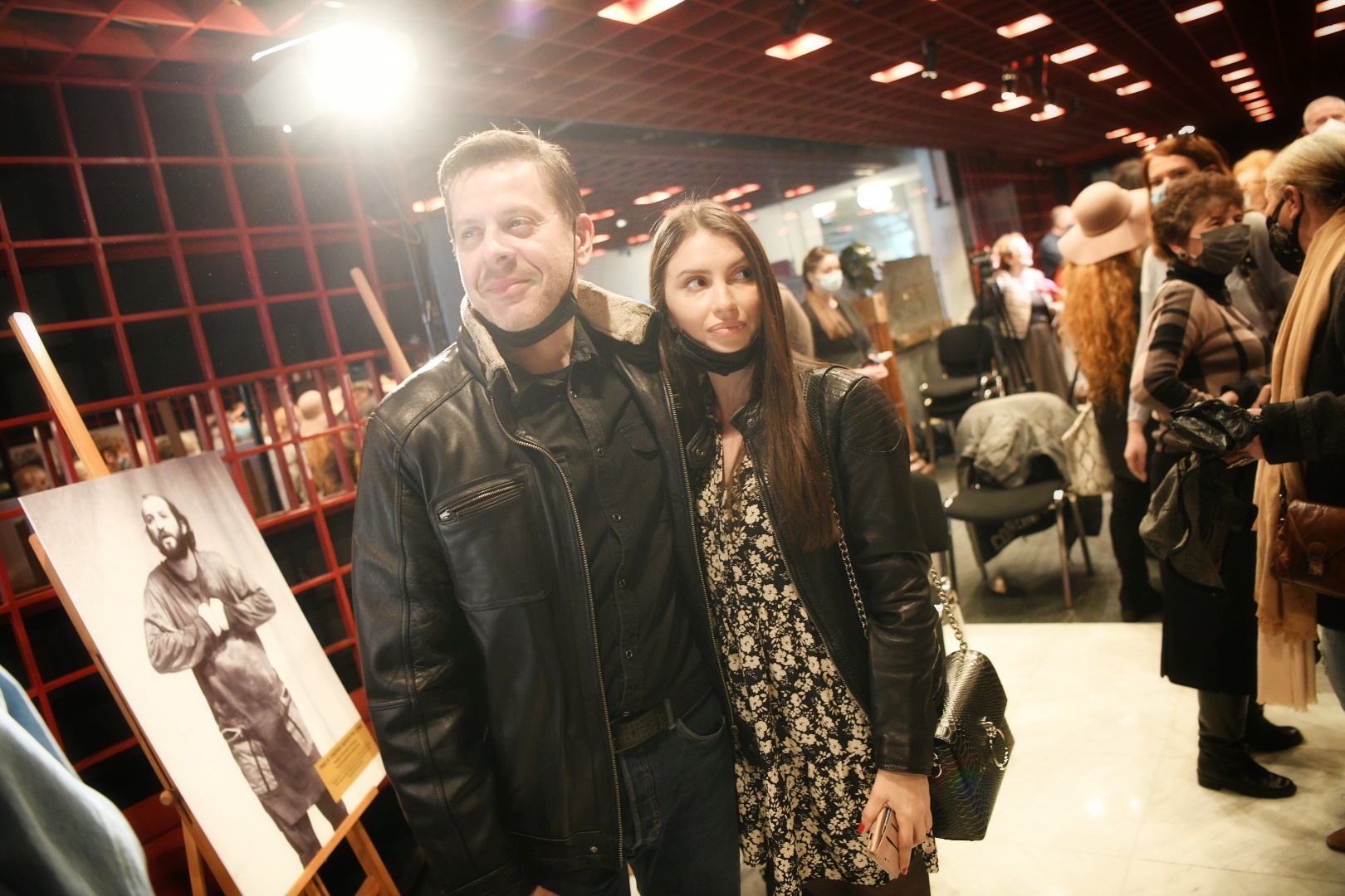 Beograd 27. februar 2021. Dodela Dobricinog prstena glumcu Petru Bozovicu u Narodnom pozorištu, u foajeu Scene Rasa Plaovic Foto:Vesna Lalić/Nova.rs