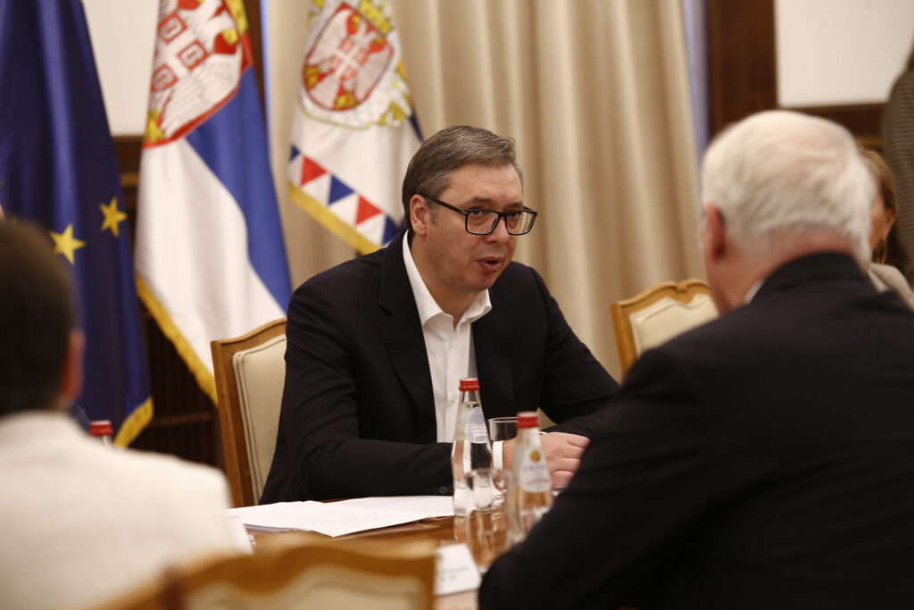 Beograd, 26 septembar 2023. Vučić na sastanku sa ambasadorima Kvinte, Vučić, Kvinta, Sastanak 
Foto: Amir Hamzagić/Nova.rs