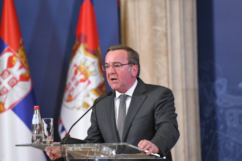 beograd 07.02.2024 aleksandar vucic sa nemackim ministrom odbrane redsednik Republike Srbije Aleksandar Vučić sastao se sa ministrom odbrane Savezne Republike Nemačke Borisom Pistorijusom.