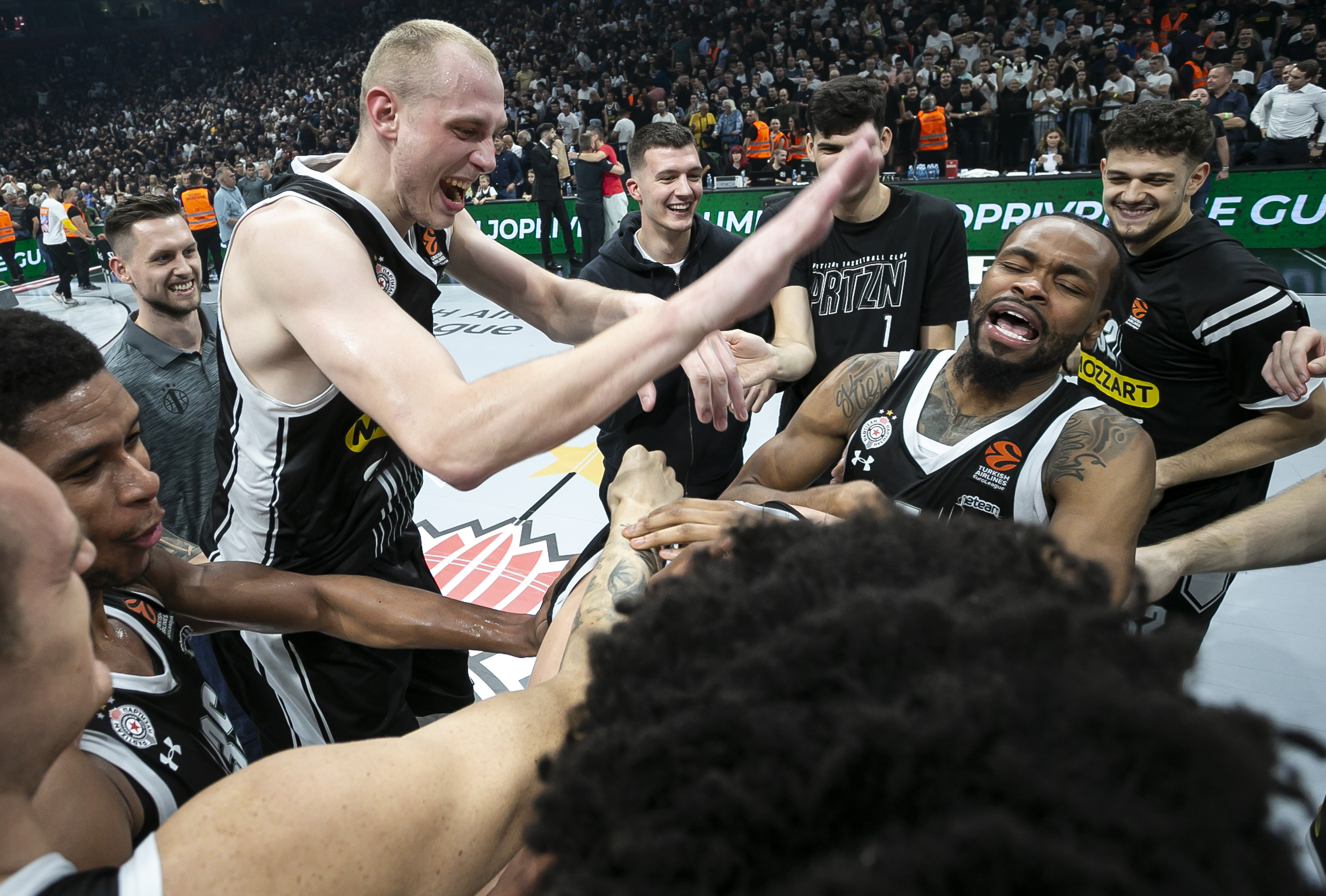 during the 2023/2024 Turkish Airlines EuroLeague match between Partizan Mozzart Bet Belgrade v Crvena Zvezda at Stark Arena on October 26, 2023 in Belgrade, Serbia. (Photo by Srdjan Stevanovic/Starsport.rs ©)