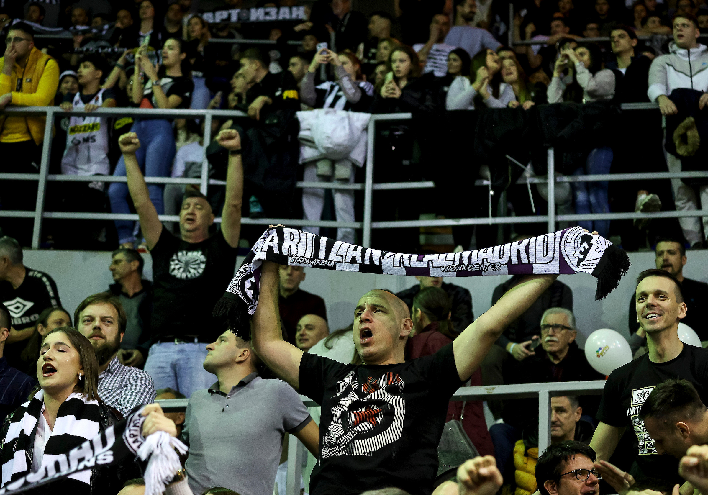 during the Kup Radivoja Koraca Season 2023-2024 semi final  match between Partizan and Vojvodina at Cair hall on February 16, 2024 in Nis, Serbia. (Photo by Nikola Gligic/Starsport.rs ©)
