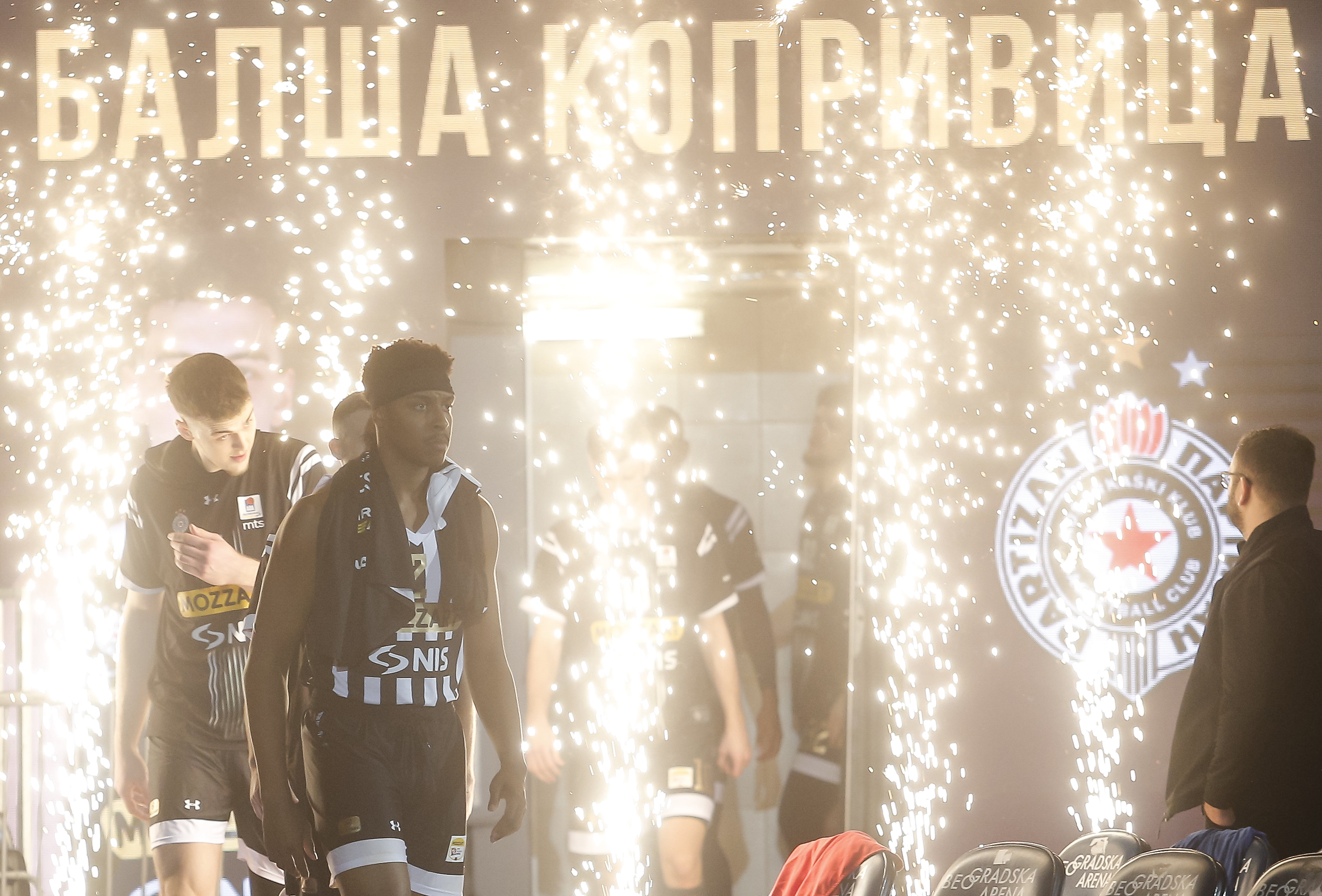 during the Kup Radivoja Koraca Season 2023-2024 semi final  match between Partizan and Vojvodina at Cair hall on February 16, 2024 in Nis, Serbia. (Photo by Nikola Gligic/Starsport.rs ©)