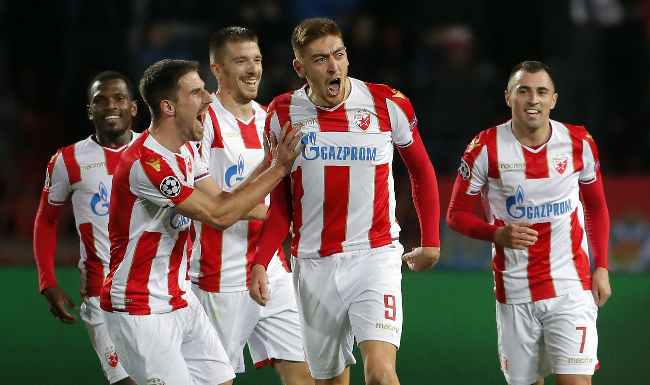Red Stars Milan Pavkov UEFA Champions Legaue football match between Crvena Zvezda and Liverpool in Belgrade, Serbia on November 6. 2018. (credit image &amp; photo: STARSPORT/ Pedja Milosavljevic)