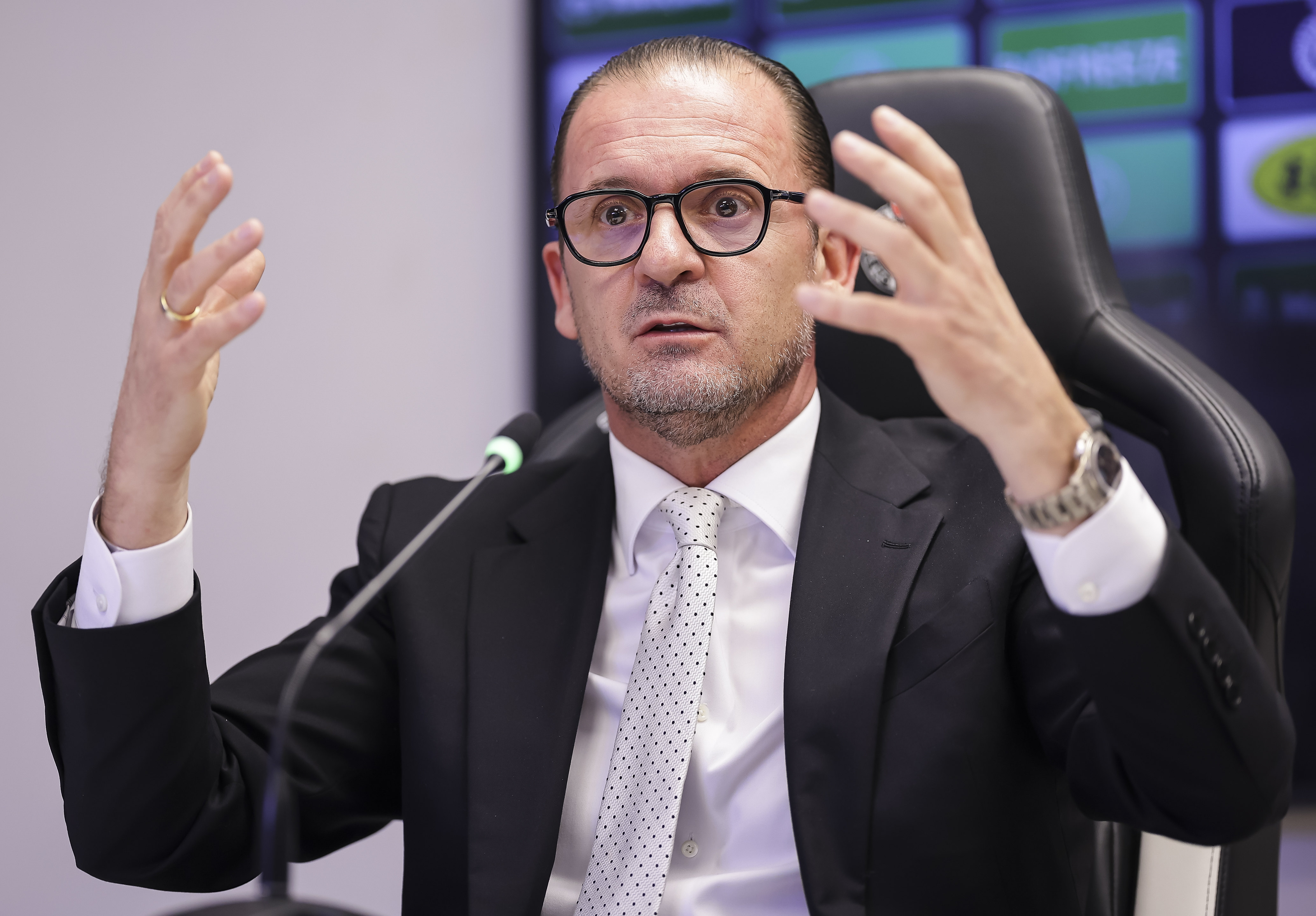 during the Press Conference at stadium FK Partizan (JNA) on November 10, 2024 in Belgrade, Serbia. (Photo by Srdjan Stevanovic/Starsport.rs ©)