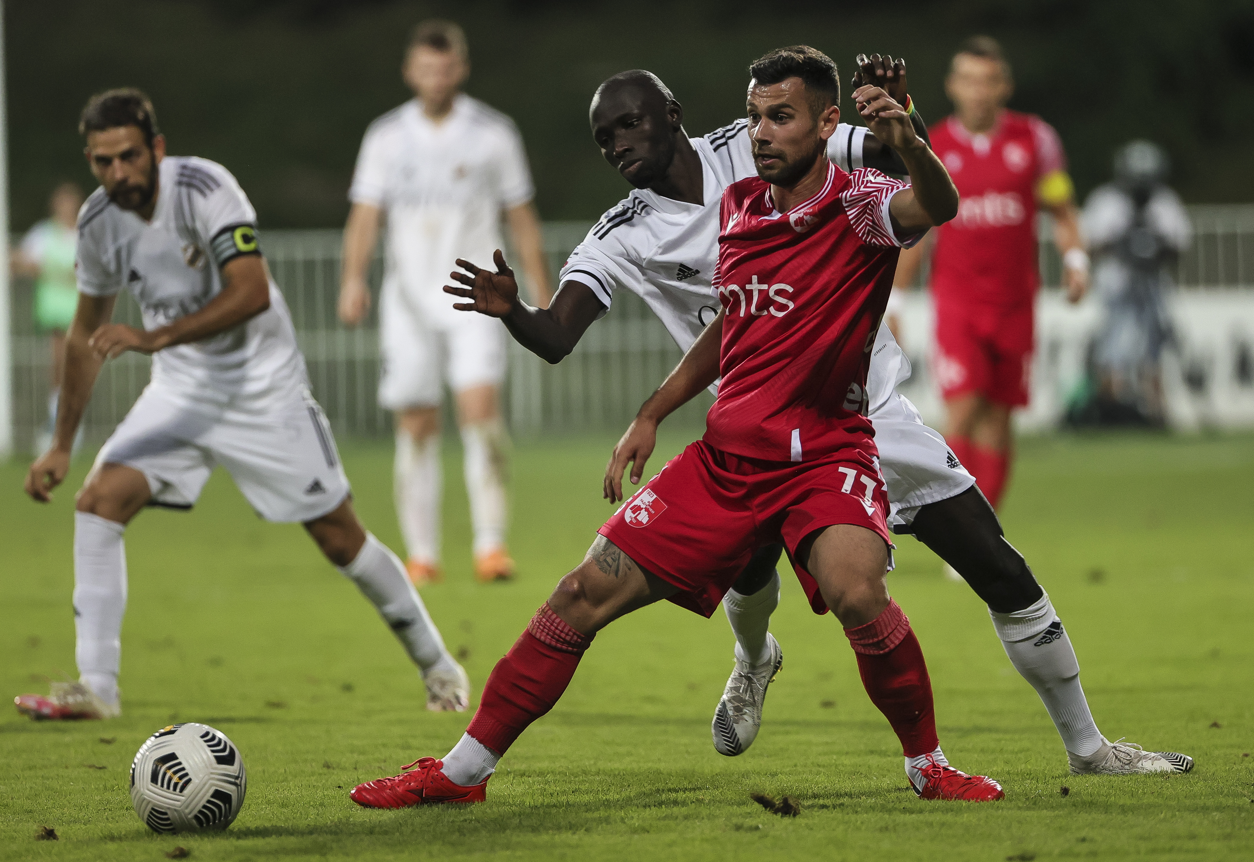 Petar Ristic (R) and Ibrahima Ndiaye
Fudbal-Super League Season 2021/2022
FK Cukaricki v Radnicki Nis
Beograd, 15.08.2021.
foto: Srdjan StevanovicStarsportphoto ©