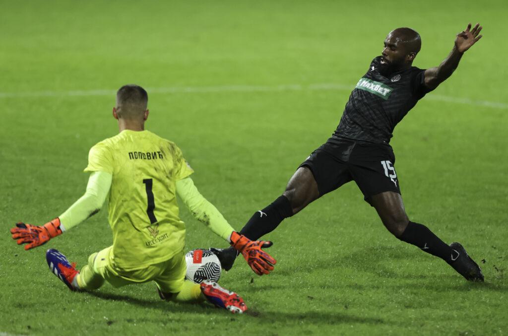 during the Mozzart Super Liga 2024/2025 match between OFK Beograd and Partizan at stadium pod Kraljevicom on September 15, 2024 in Zajecar, Serbia. (Photo by Srdjan Stevanovic/Starsport.rs ©)