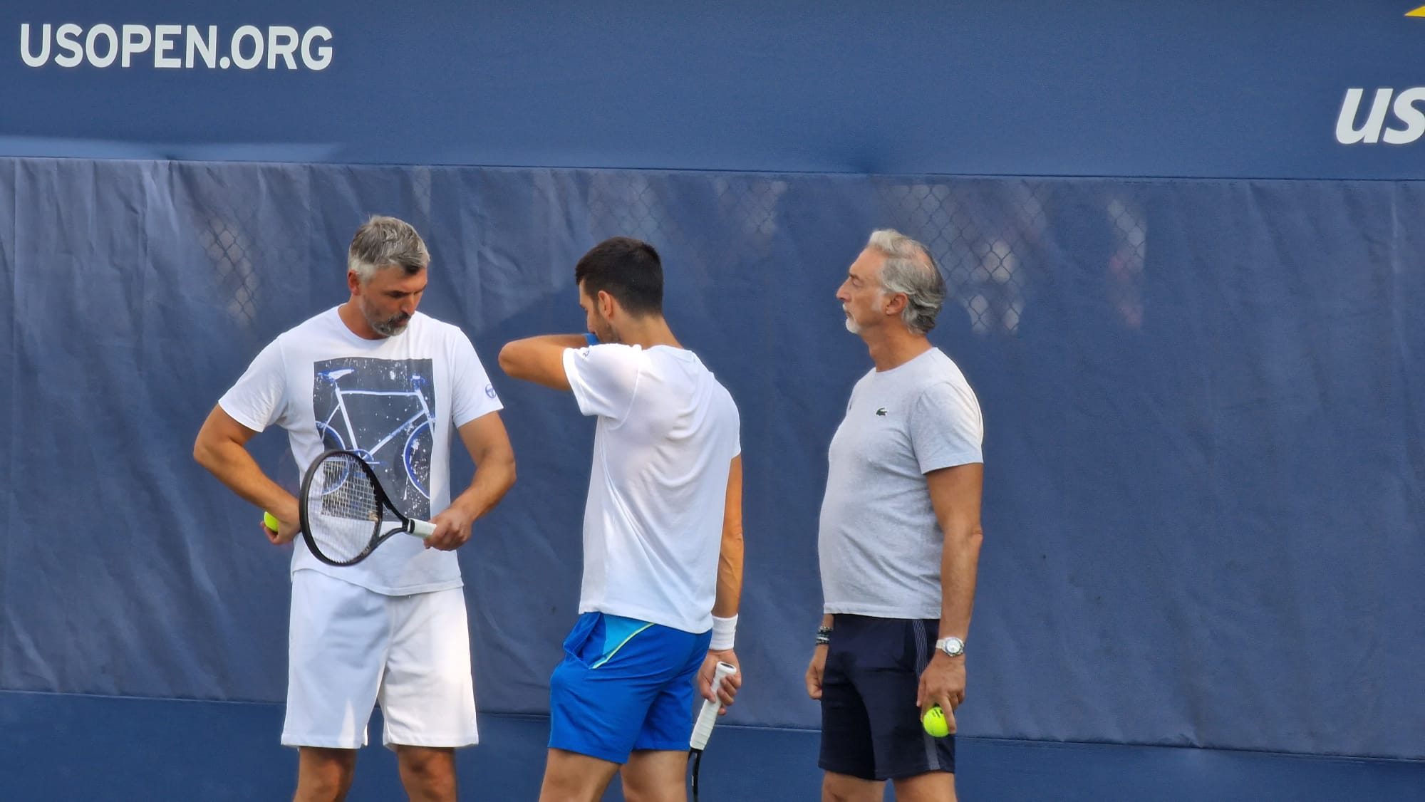Novak Đoković, Goran Ivanišević i Marko Paniki