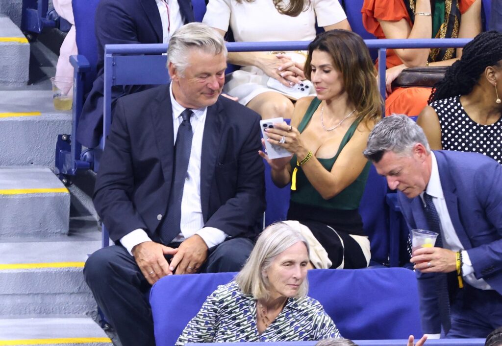 Alec Baldwin and Hilaria Baldwin attend the first round at the 2024 US open in New York, NY on August 26, 2024.,Image: 901752371, License: Rights-managed, Restrictions: , Model Release: no, Credit line: Dylan Travis/ABACA / Abaca Press / Profimedia