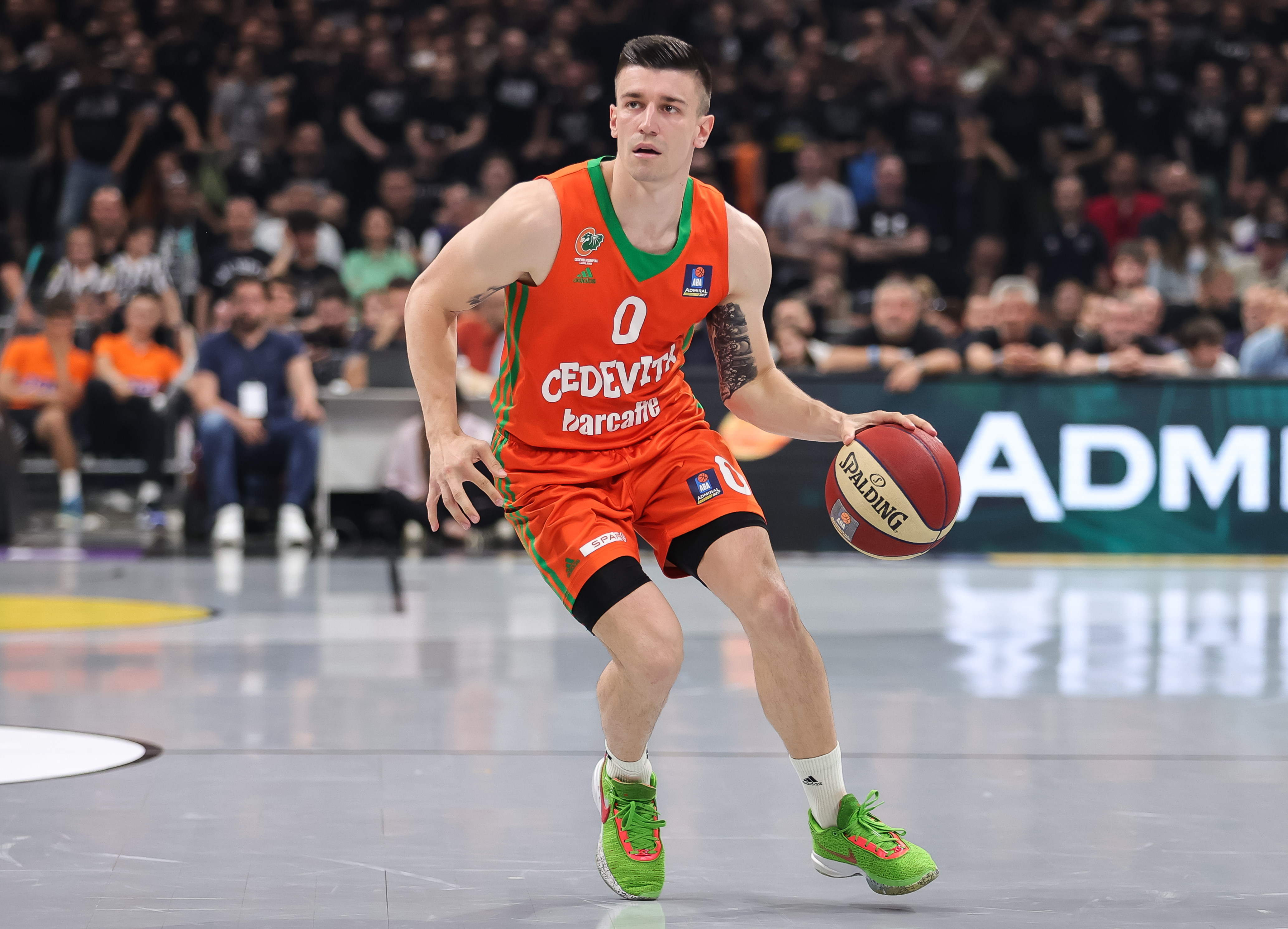 Matic Rebec during the Aba League Season 2022-2023 Play Off Game 3 match between Partizan and Cedevita Olimpija at Stark Arena on June 06, 2023 in Belgrade, Serbia. (Photo by Srdjan Stevanovic/Starsport.rs ©)