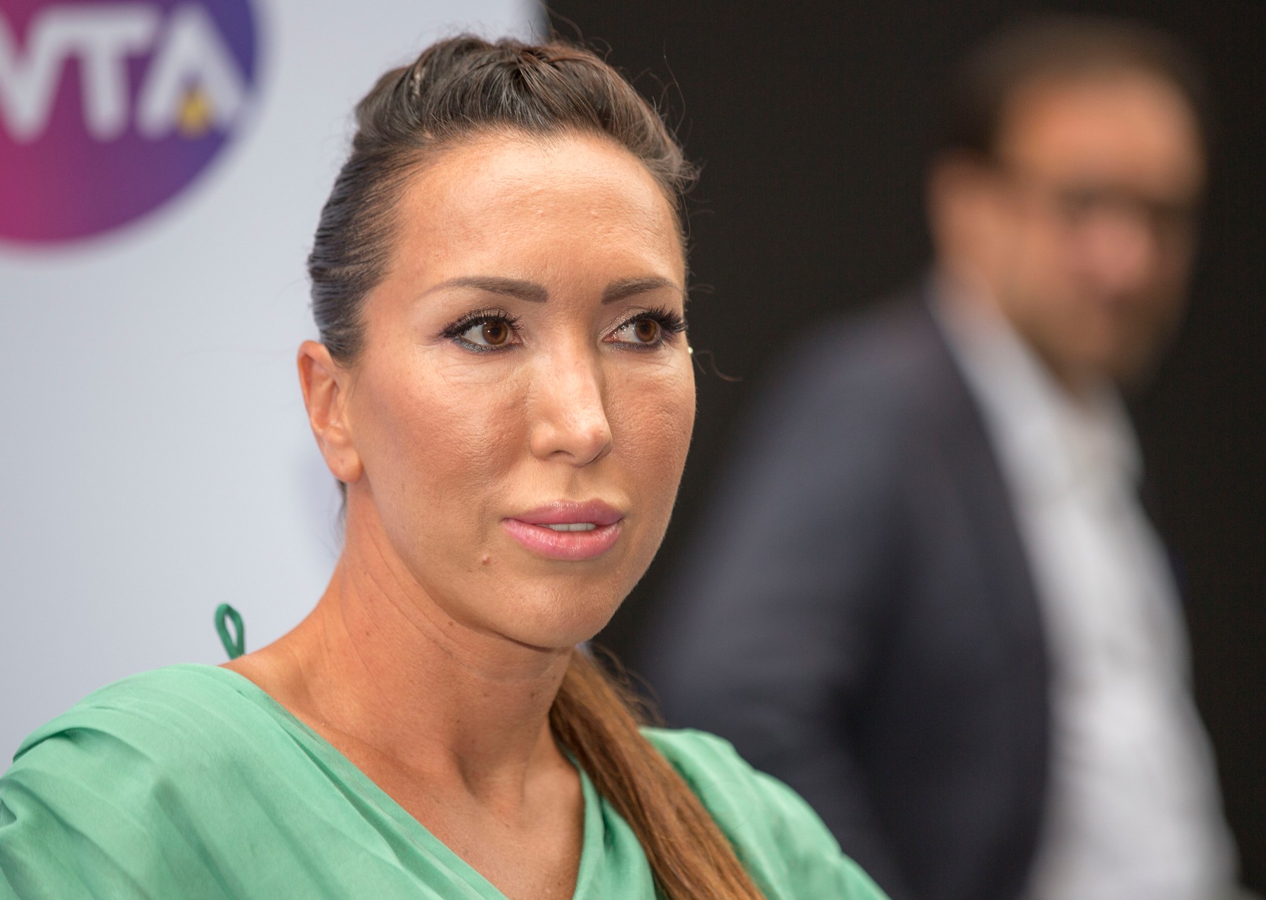 Jelena Jankovic attends the WTA Pre-Wimbledon Party, Arrivals, Kensington Roof Gardens, London, UK