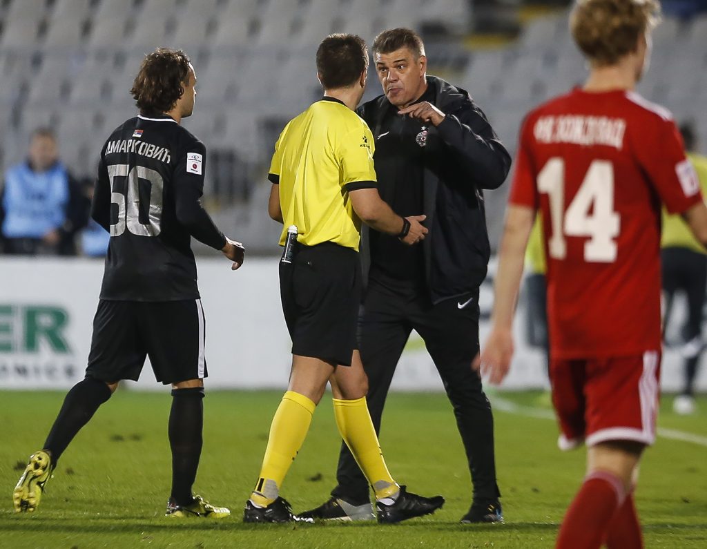 Fudbal Super League Season 2019-2020
Partizan v Vozdovac
referee sudija Momcilo Markovic head coach Savo Milosevic (R) and Lazar Markovic (L)
Beograd, 06.10.2019.
foto: Srdjan Stevanovic/Starsportphoto ©