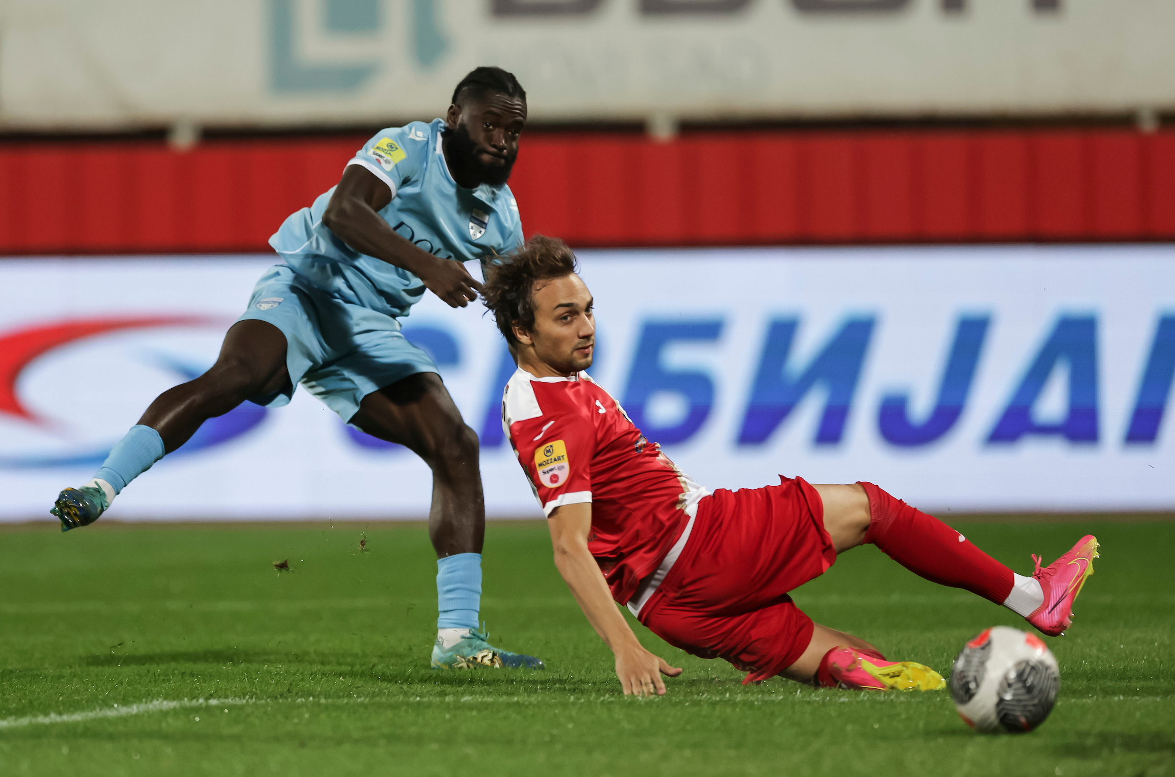 during the Mozzart Super Liga 2024/2025 Play Off match between Vojvodina and Novi Pazar at stadium Karadjordje on October 02, 2024 in Novi Sad, Serbia. (Photo by Srdjan Stevanovic/Starsport.rs ©)