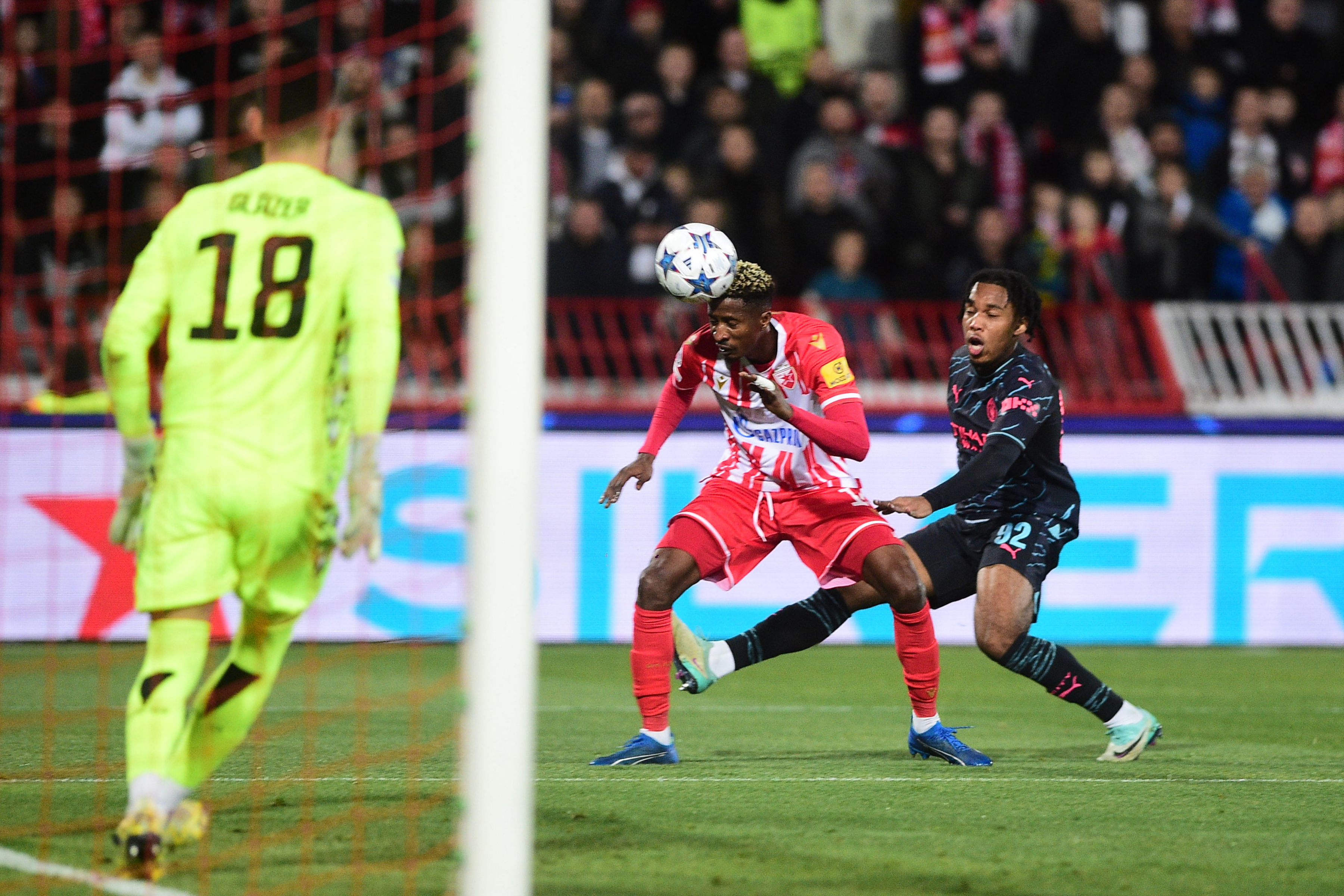 The match of the sixth round of Group G of the Champions League between FC Crvena Zvezda and FC Manchester City was played at the Rajko Mitic Stadium.