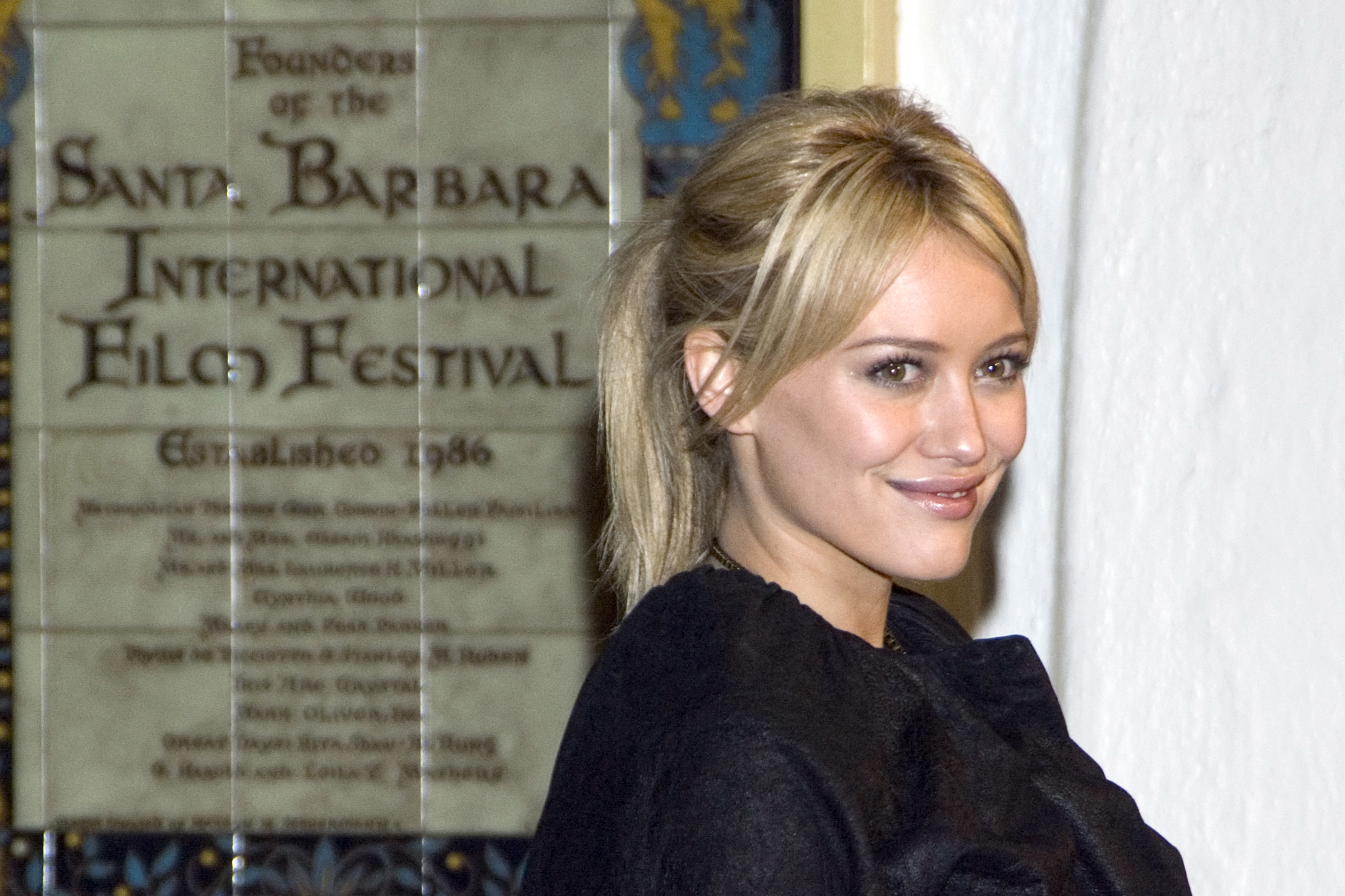 Hilary Duff arrives at the 25th Santa Barbara International Film Festival.