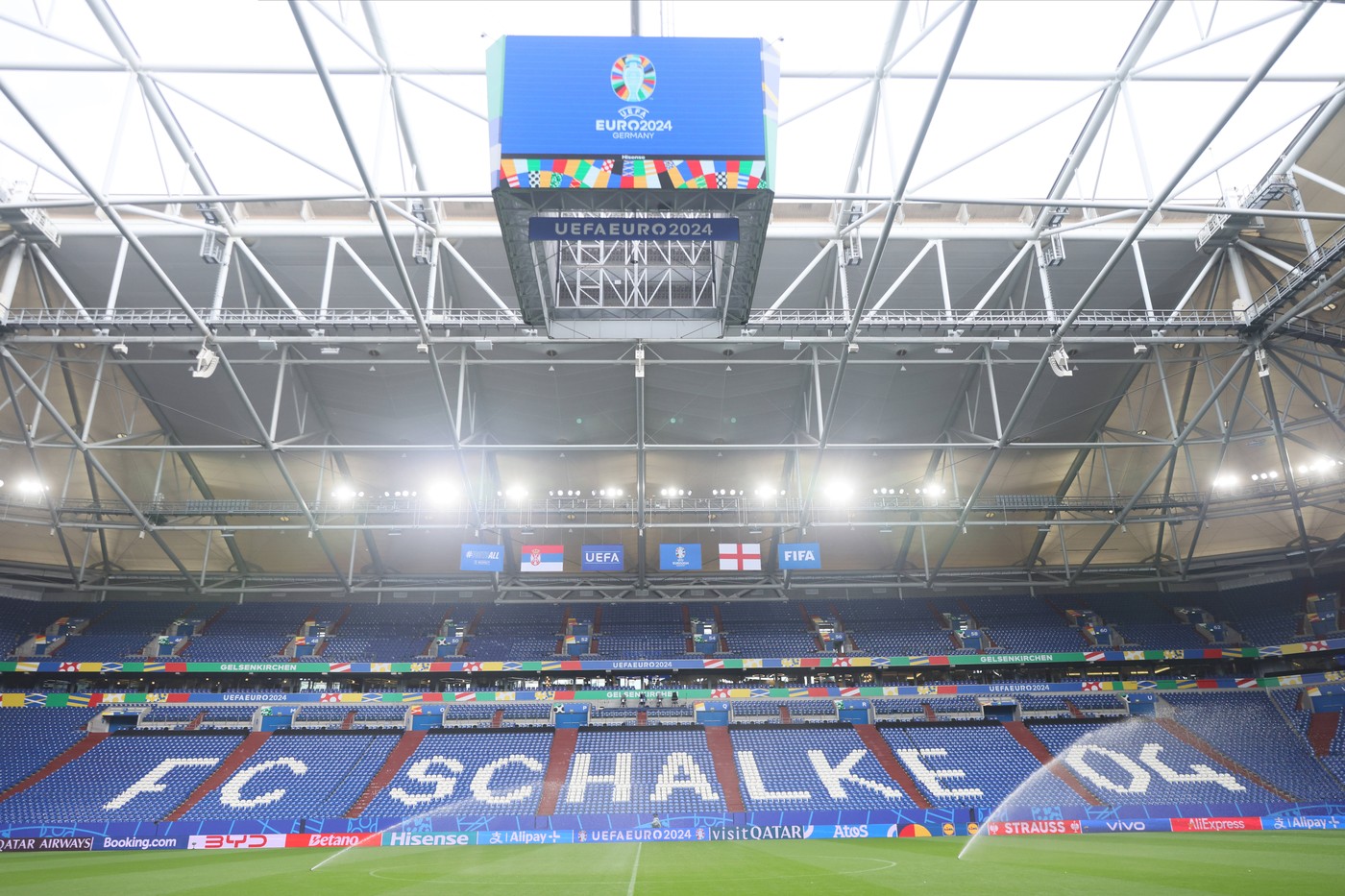 SERBIA FOOTBALL TEAM STADION AufSalke arena fudbaleri reprezentacije Srbije trening pred utakmicu UEFA Evropskog prvenst