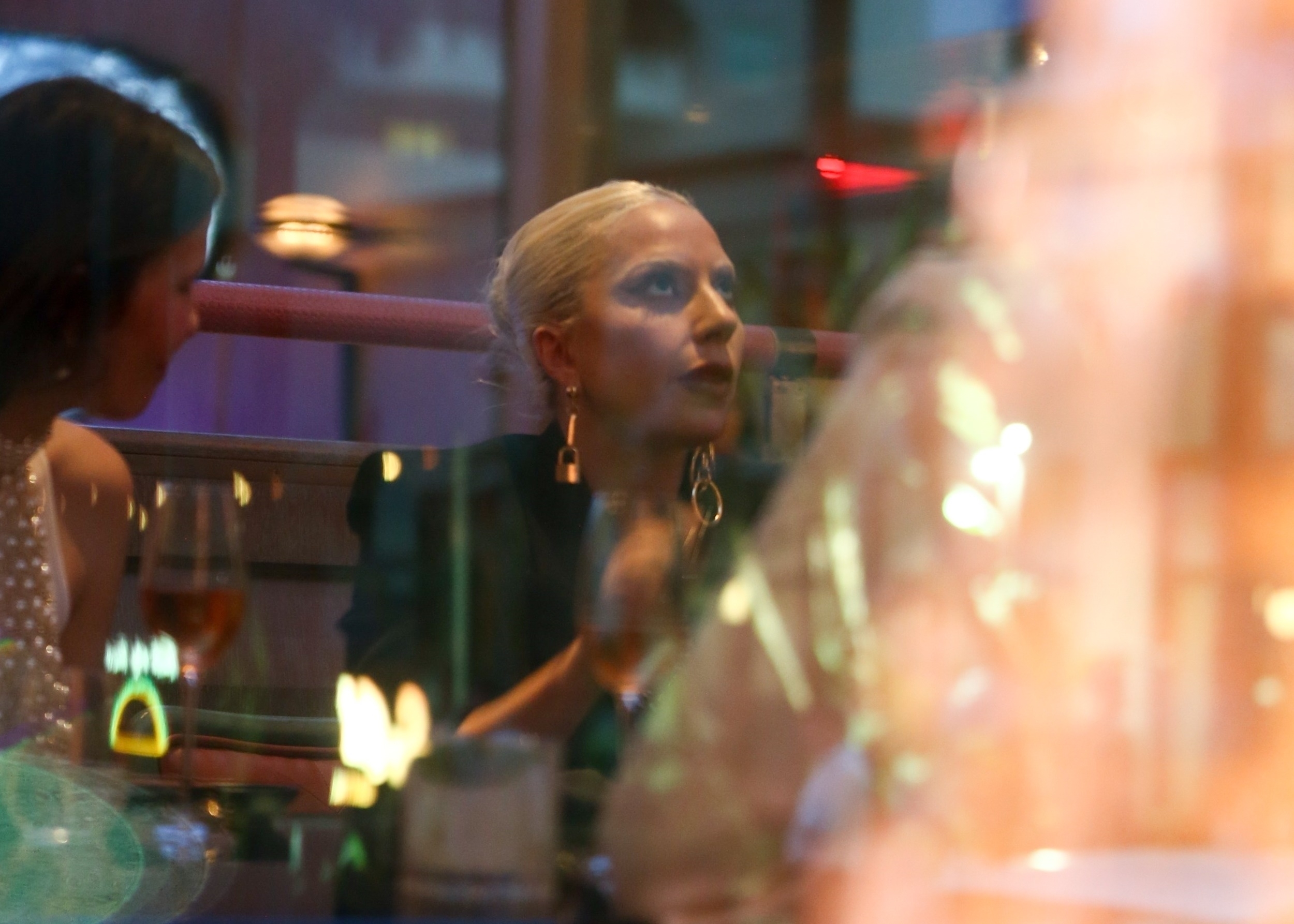 Lady Gaga dines at "Sexy Fish" restaurant in Miami