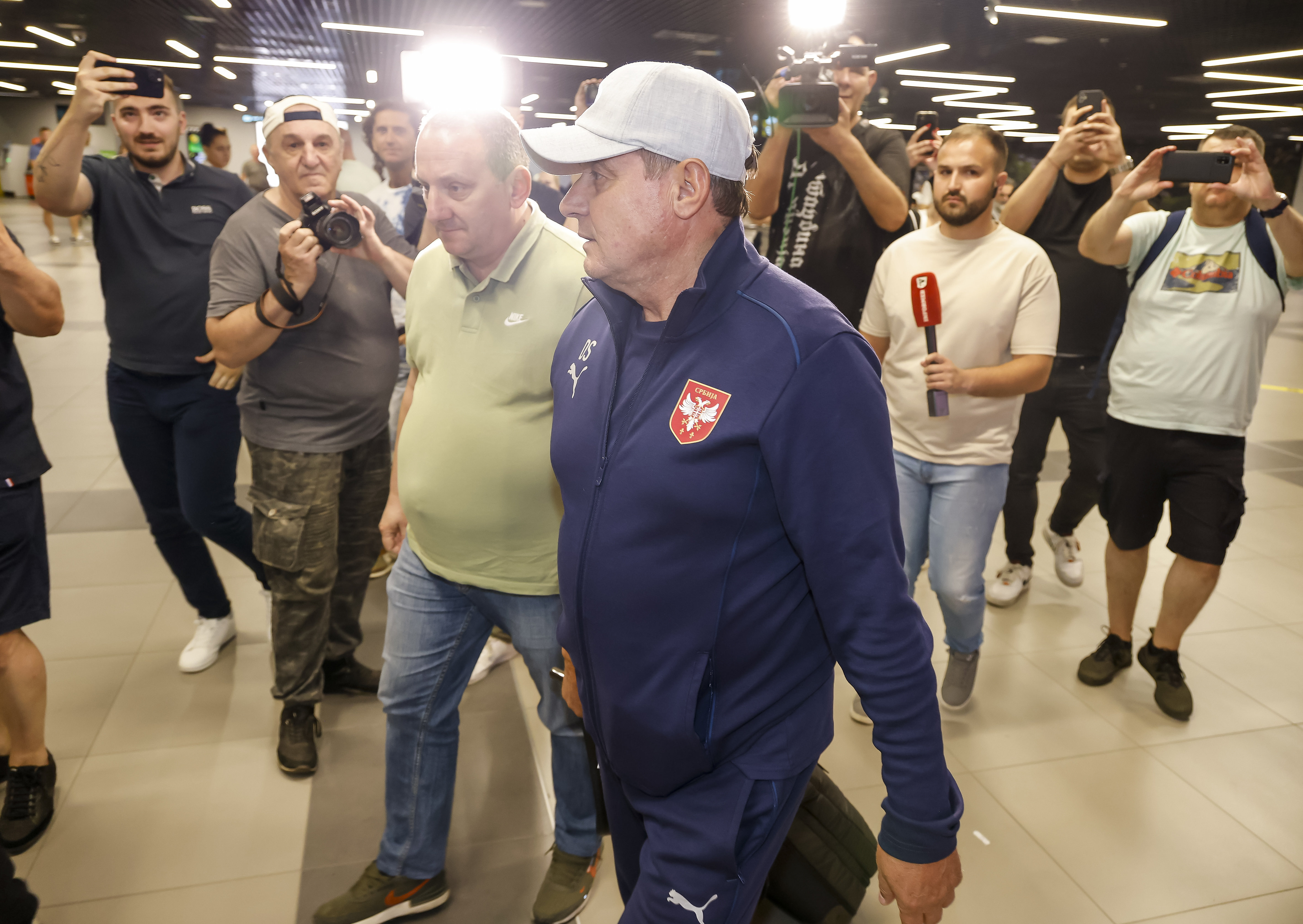 tokom povratka reprezenytacije Srbije u fudbalu sa EURO Germany 2024 at aeroport Nikola Tesla on June 26, 2024 in Belgrade, Serbia. (Photo by Nikola Gligic/Starsport.rs ©)