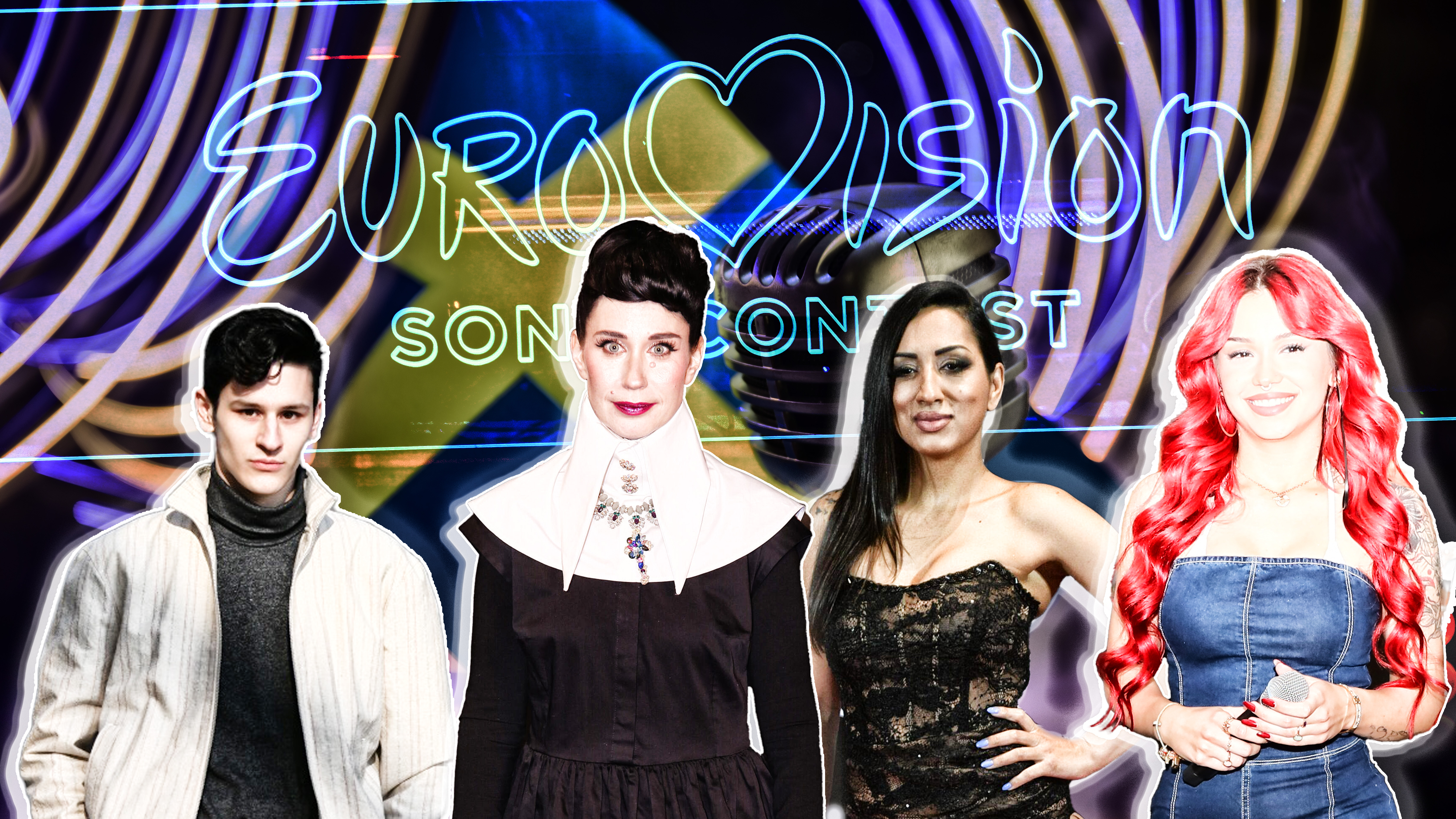 Microphone,On,A,Background,Of,A,Blurry,Flag,Sweden,Close-up.