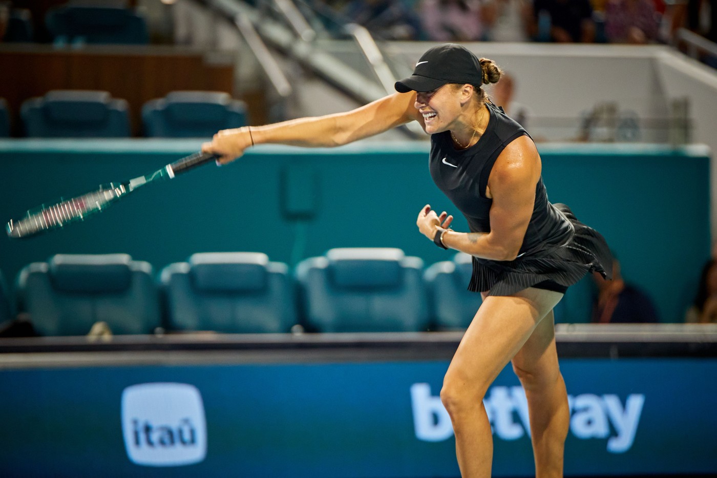 Anhelina Kalinina (UKR) vs Aryna Sabalenka (BEL), Hard Rock Stadium, Miami Gardens, Florida, USA - 23 Mar 2024
