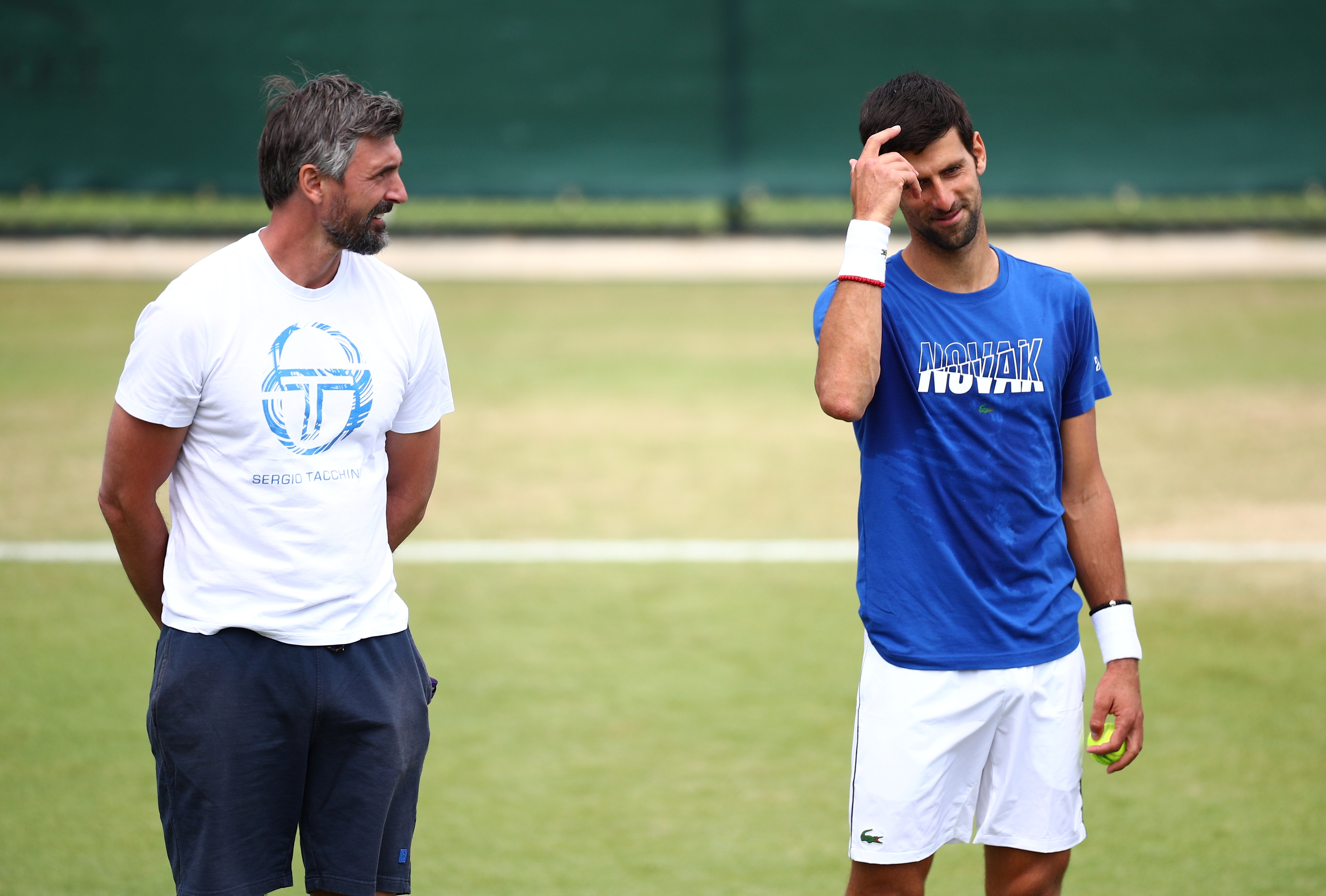 Goran Ivanišević i Novak Đoković