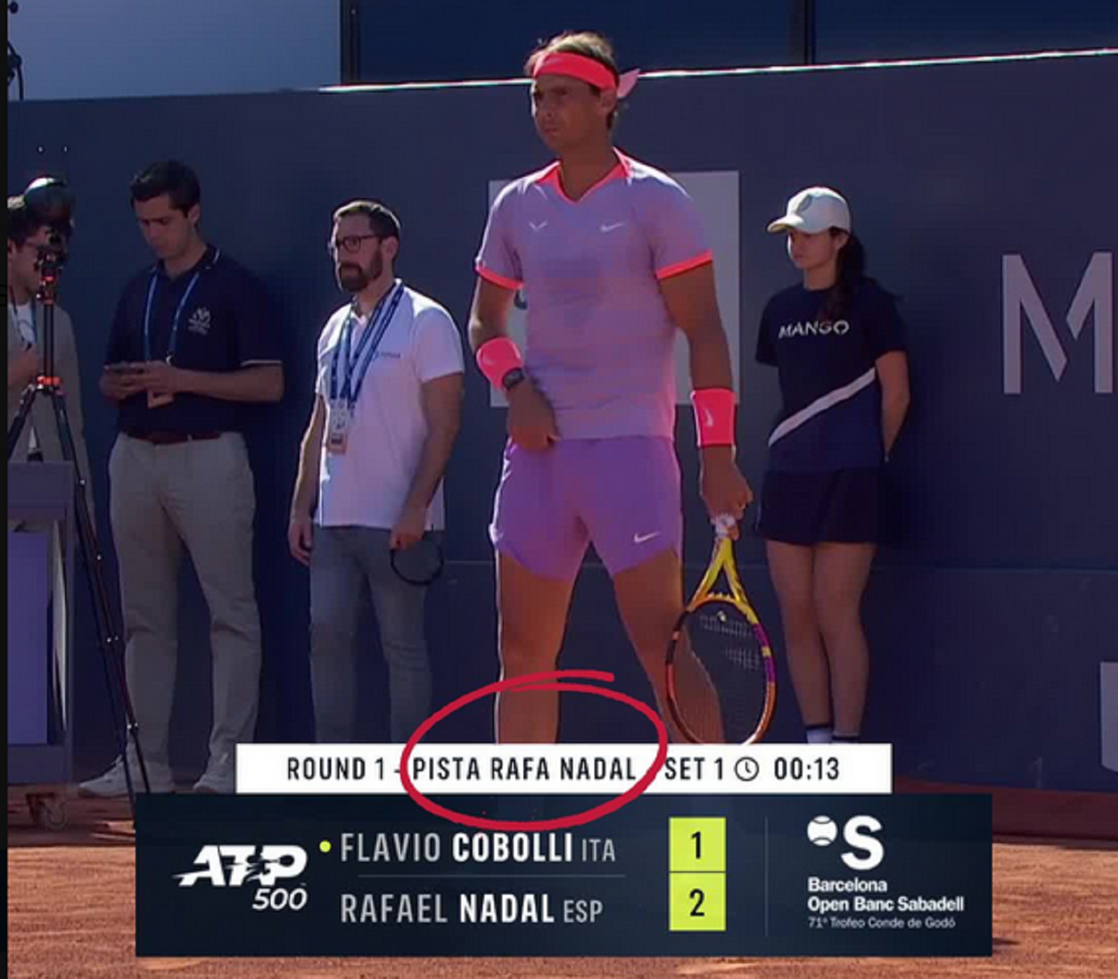 Rafael Nadal na stadionu Rafael Nadal