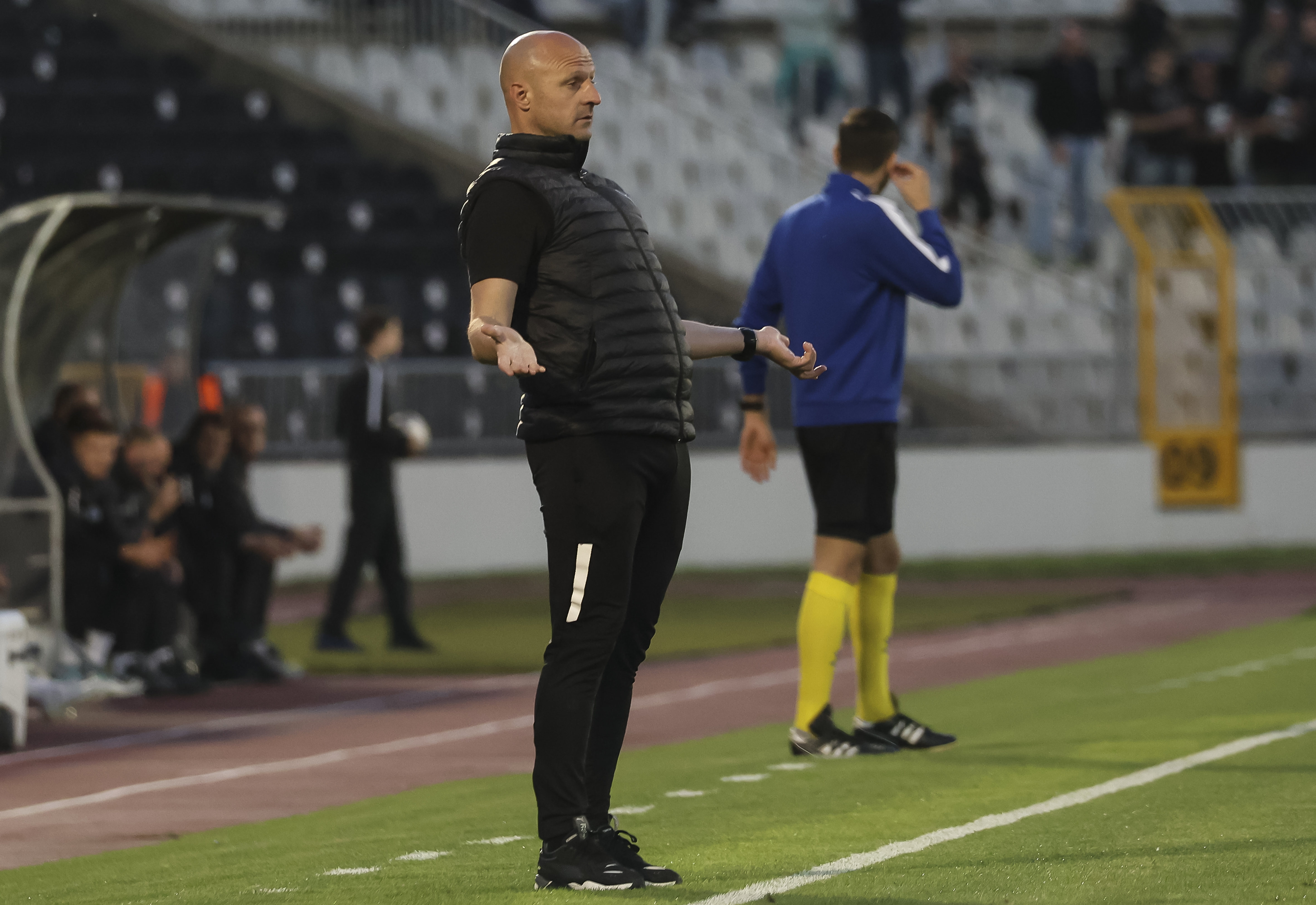 during the Mozzart Super Liga 2023/2024Play Off  match between Partizan and TSC Backa Topolar at stadium FK Partizan (JNA) on April 28, 2024 in Belgrade, Serbia. (Photo by Nikola Gligic/Starsport.rs ©)